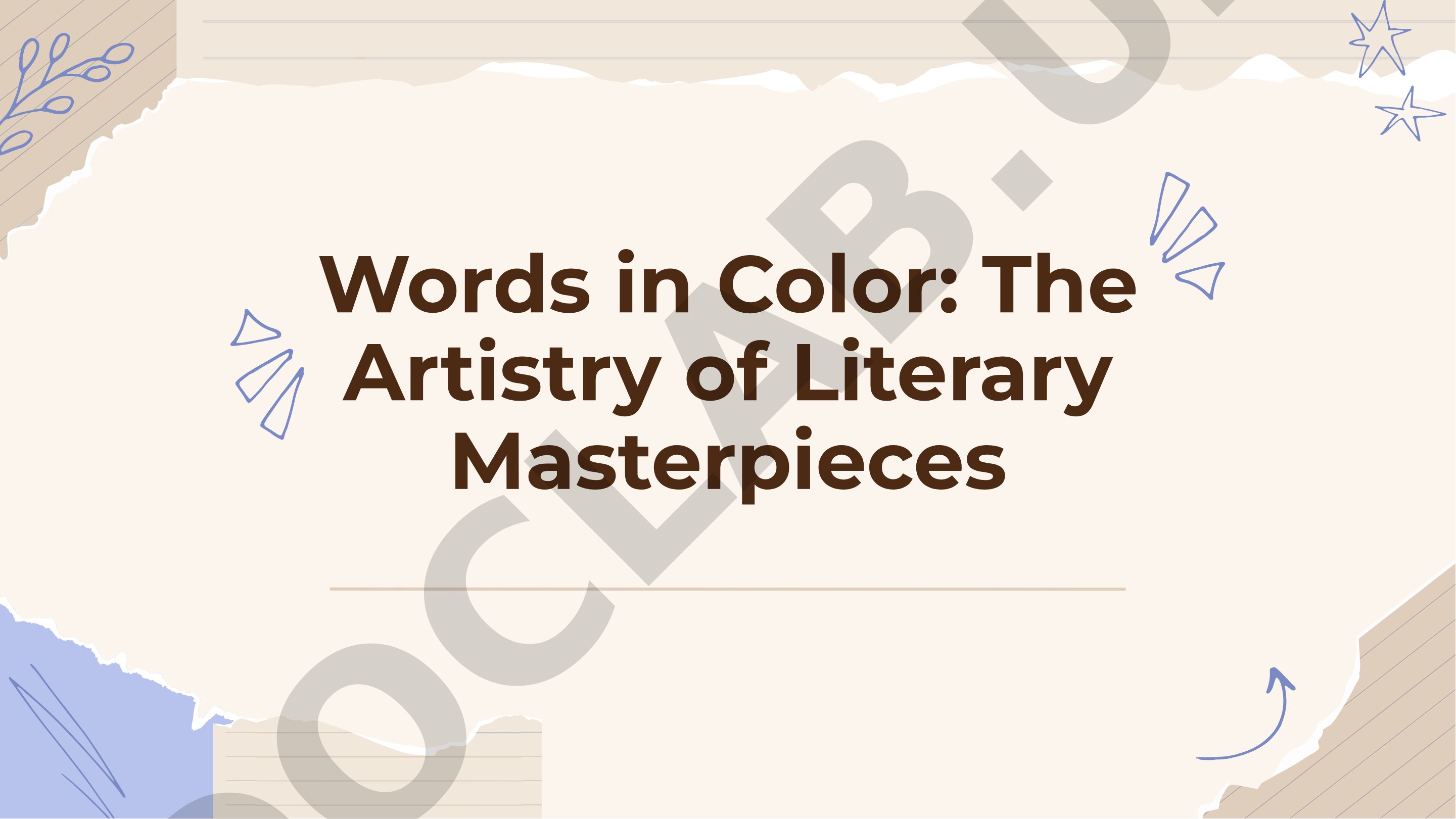 Words in Color: The Artistry of Literary Masterpieces