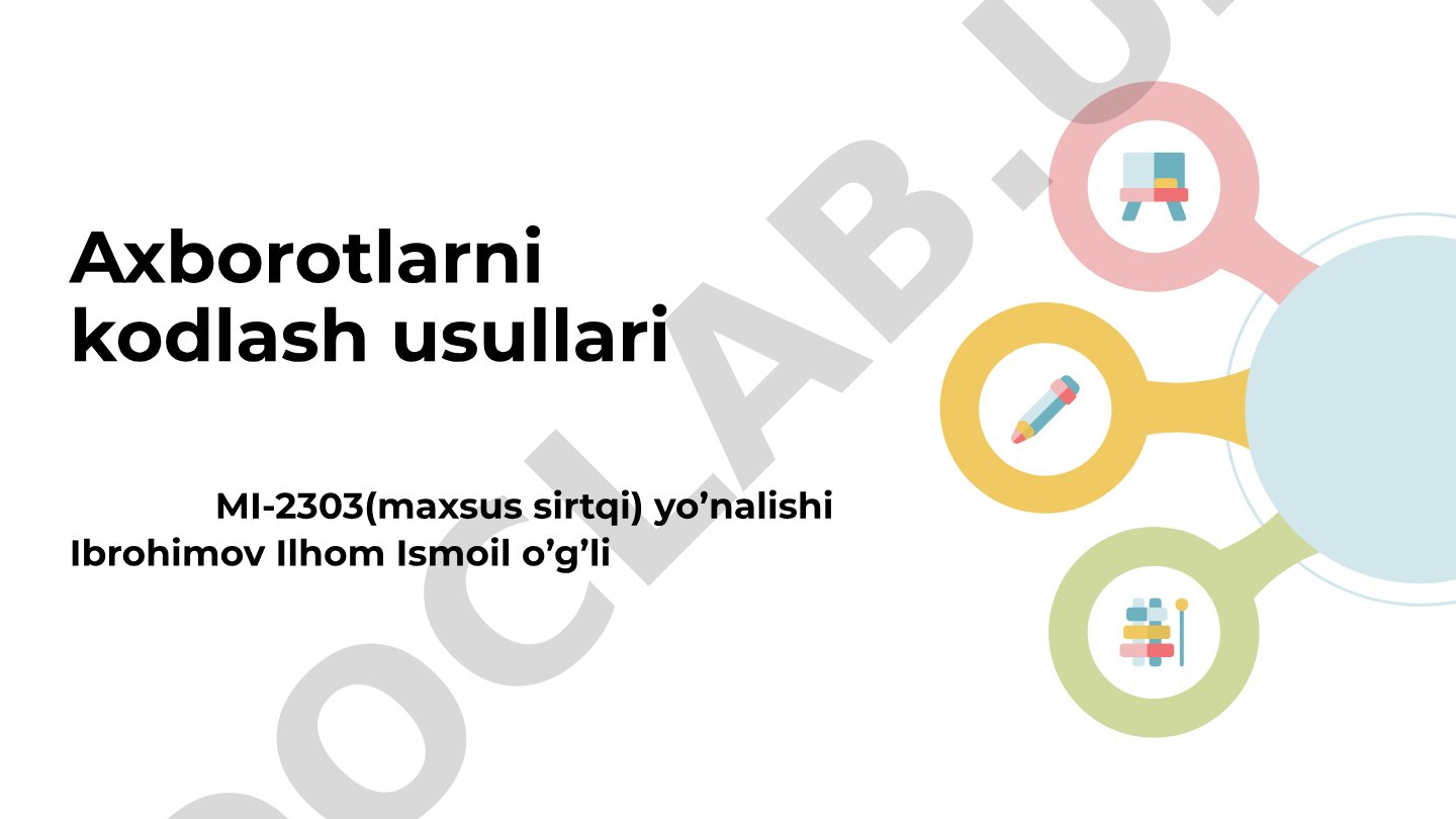 Axborotlarni kodlash usullari