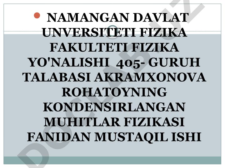 P-N o'tish va diodning ishlashi