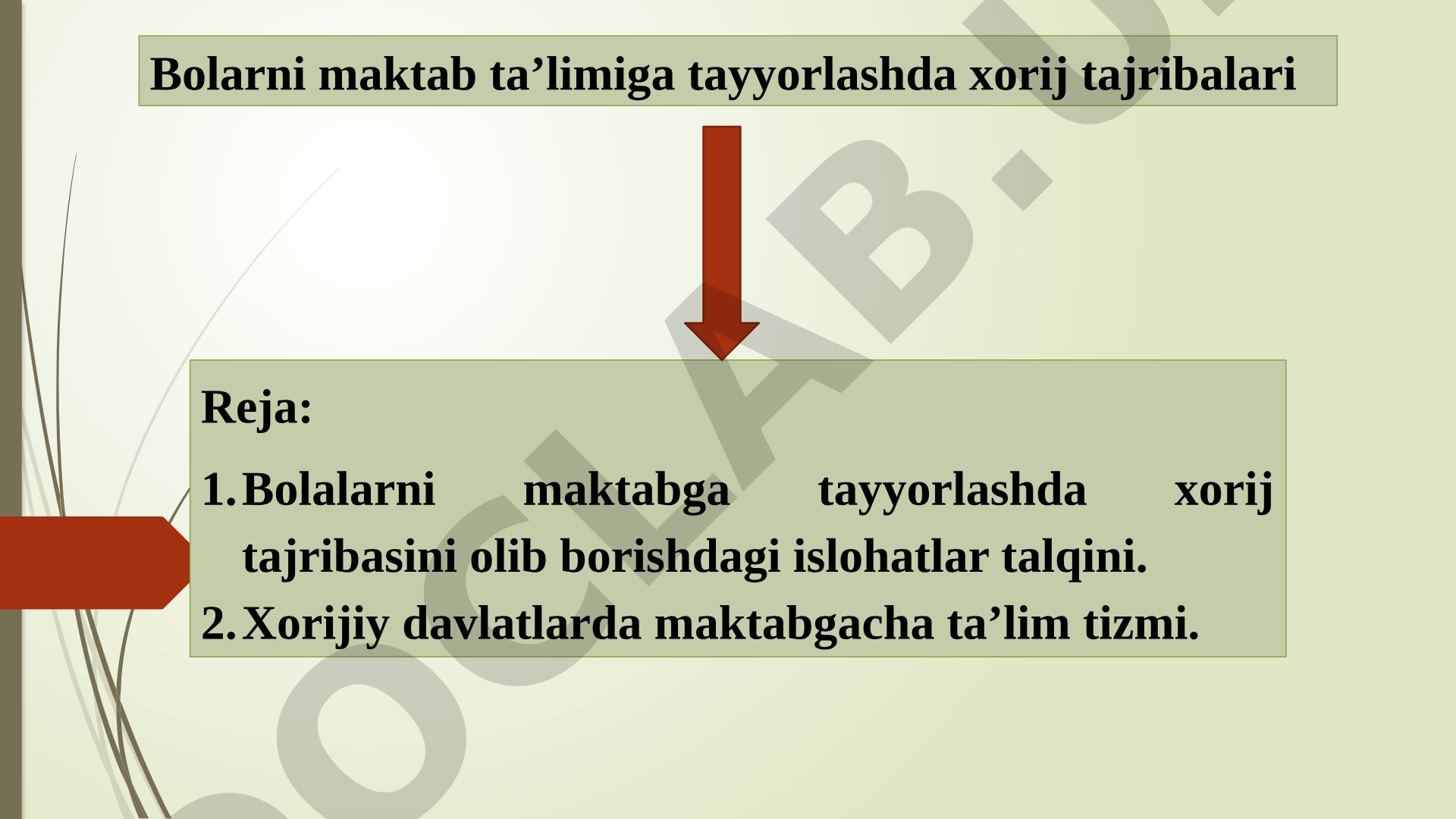 Bolalarni maktab ta’limiga tayyorlashda xorij tajribalari