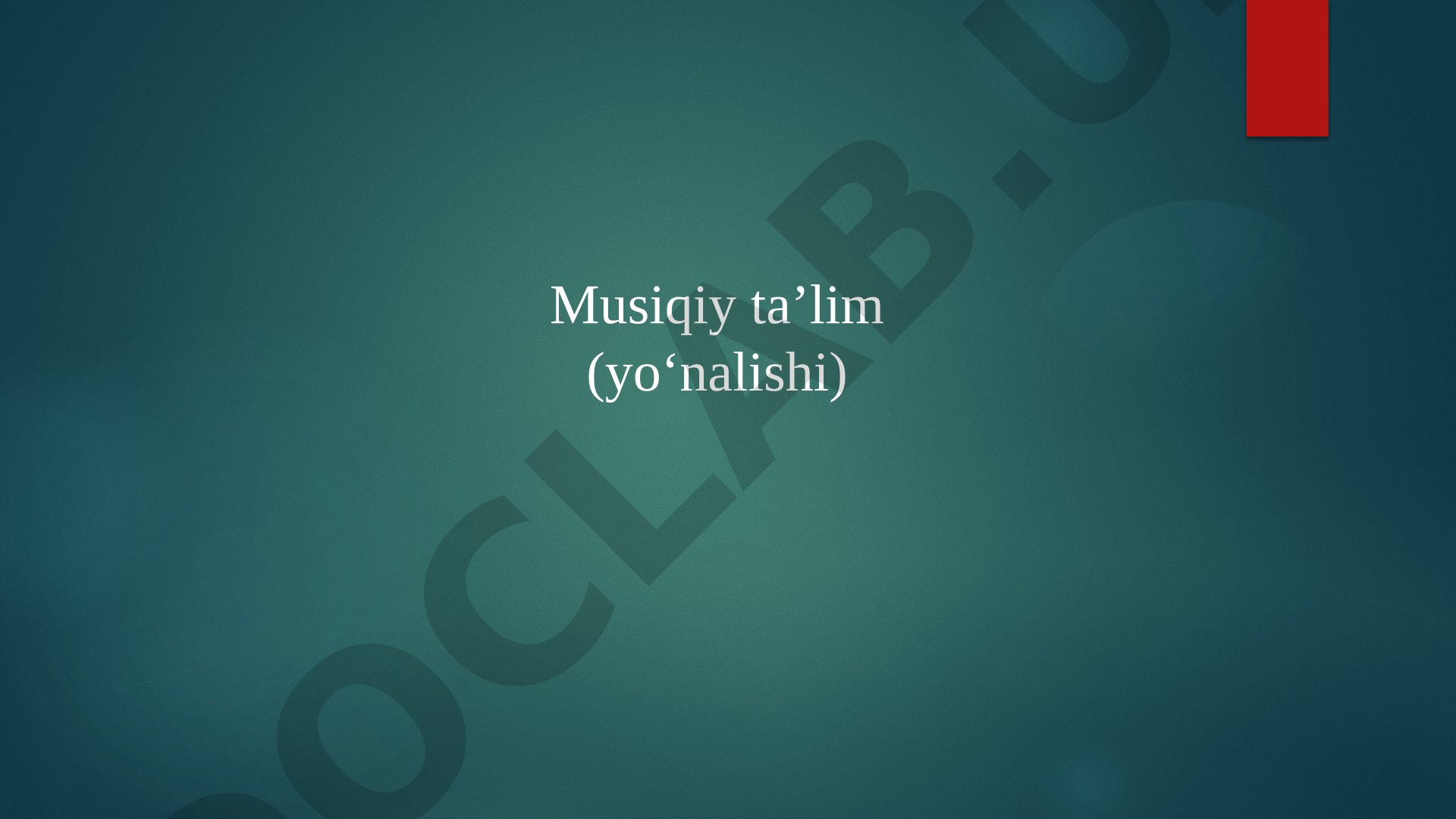 Musiqiy ta’lim (yo‘nalishi)