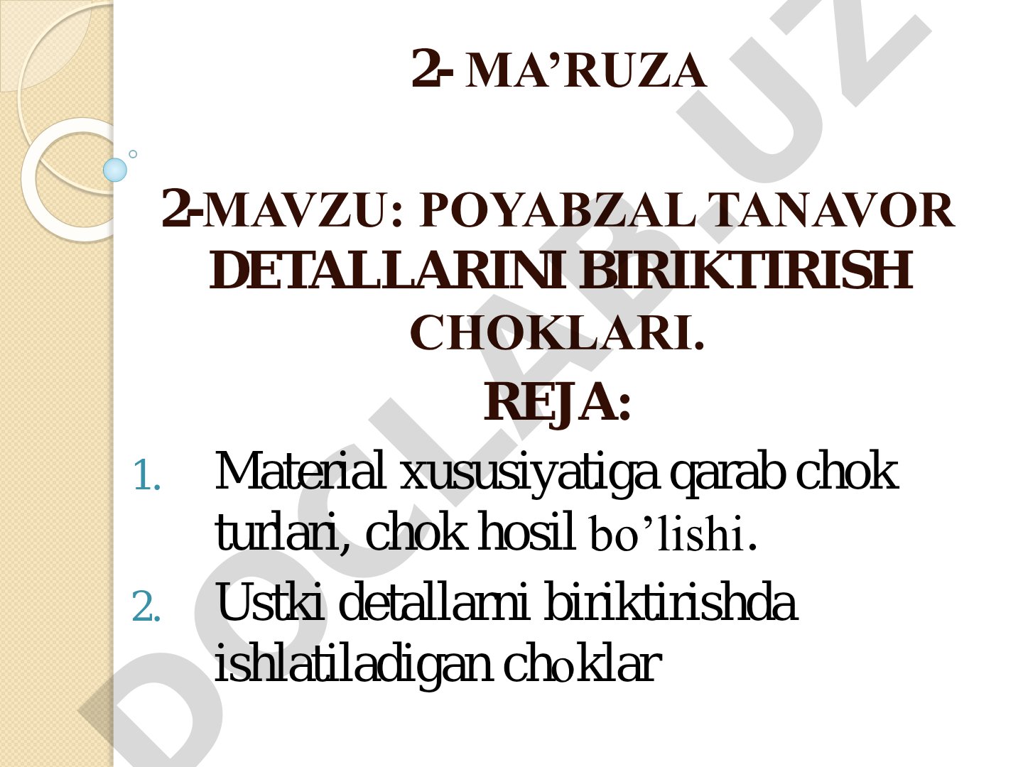 Poyabzal tanavor detallarini biriktirish choklari