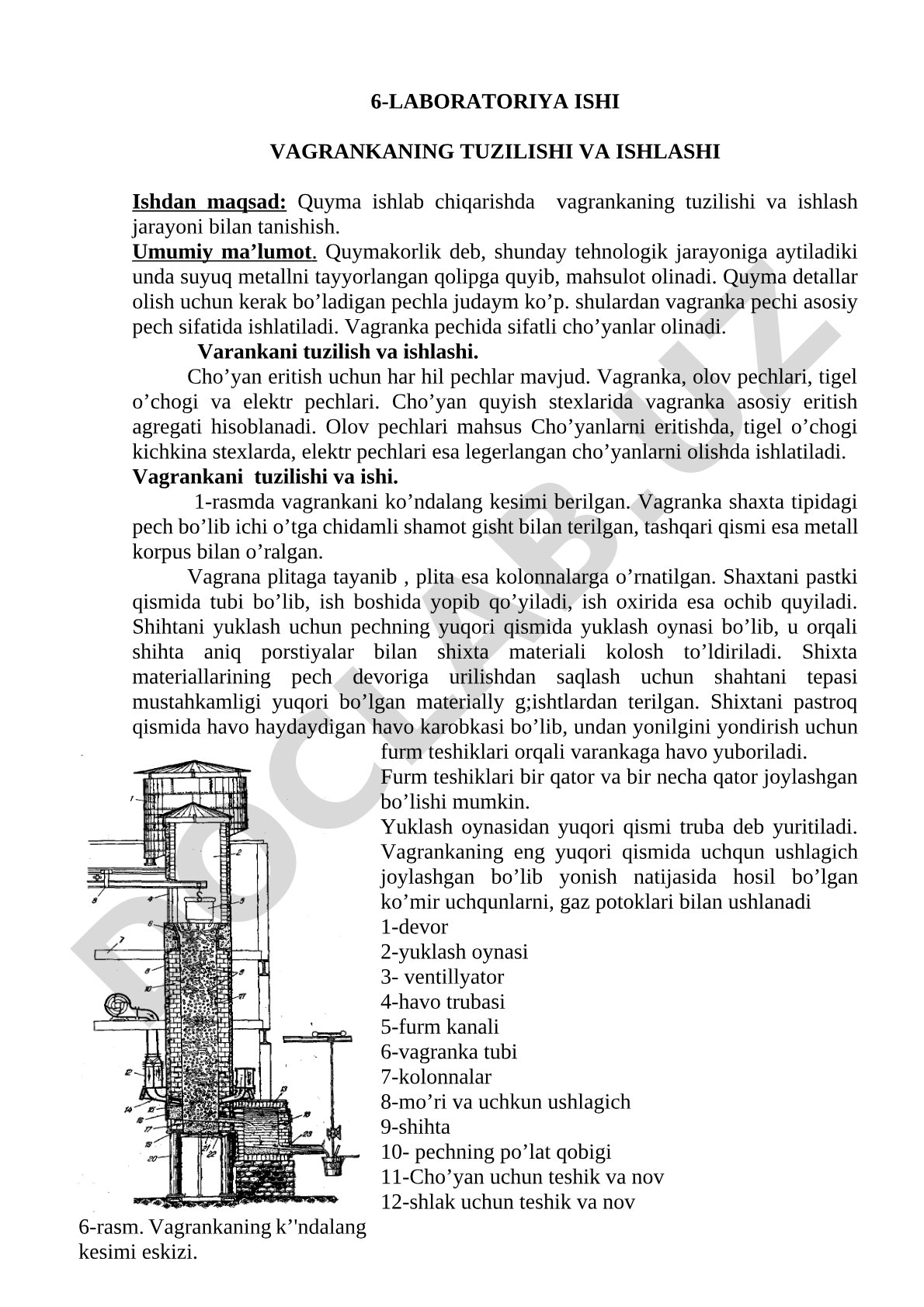 Vagrankaning tuzilishi va ishlashi
