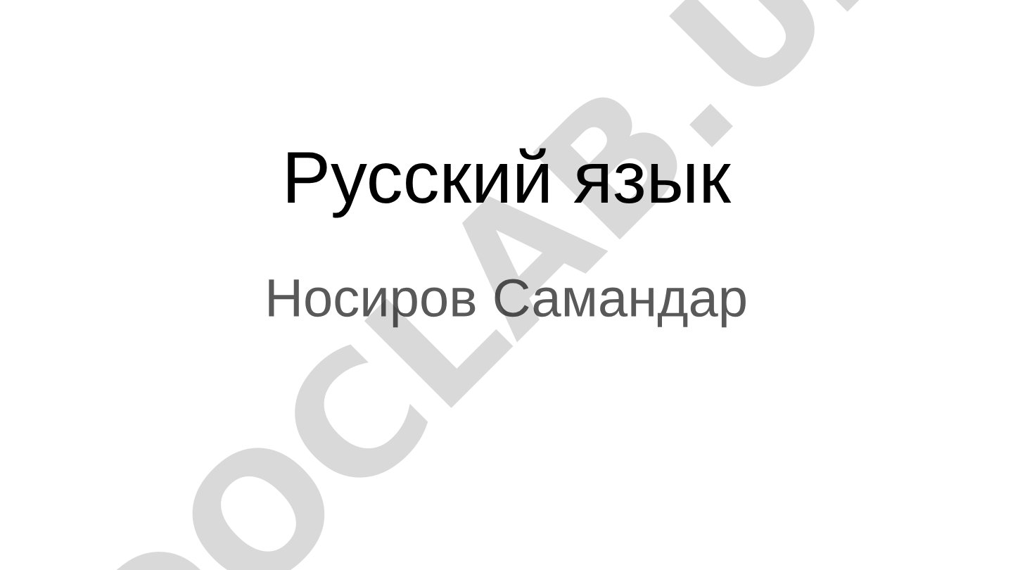 Русский язык