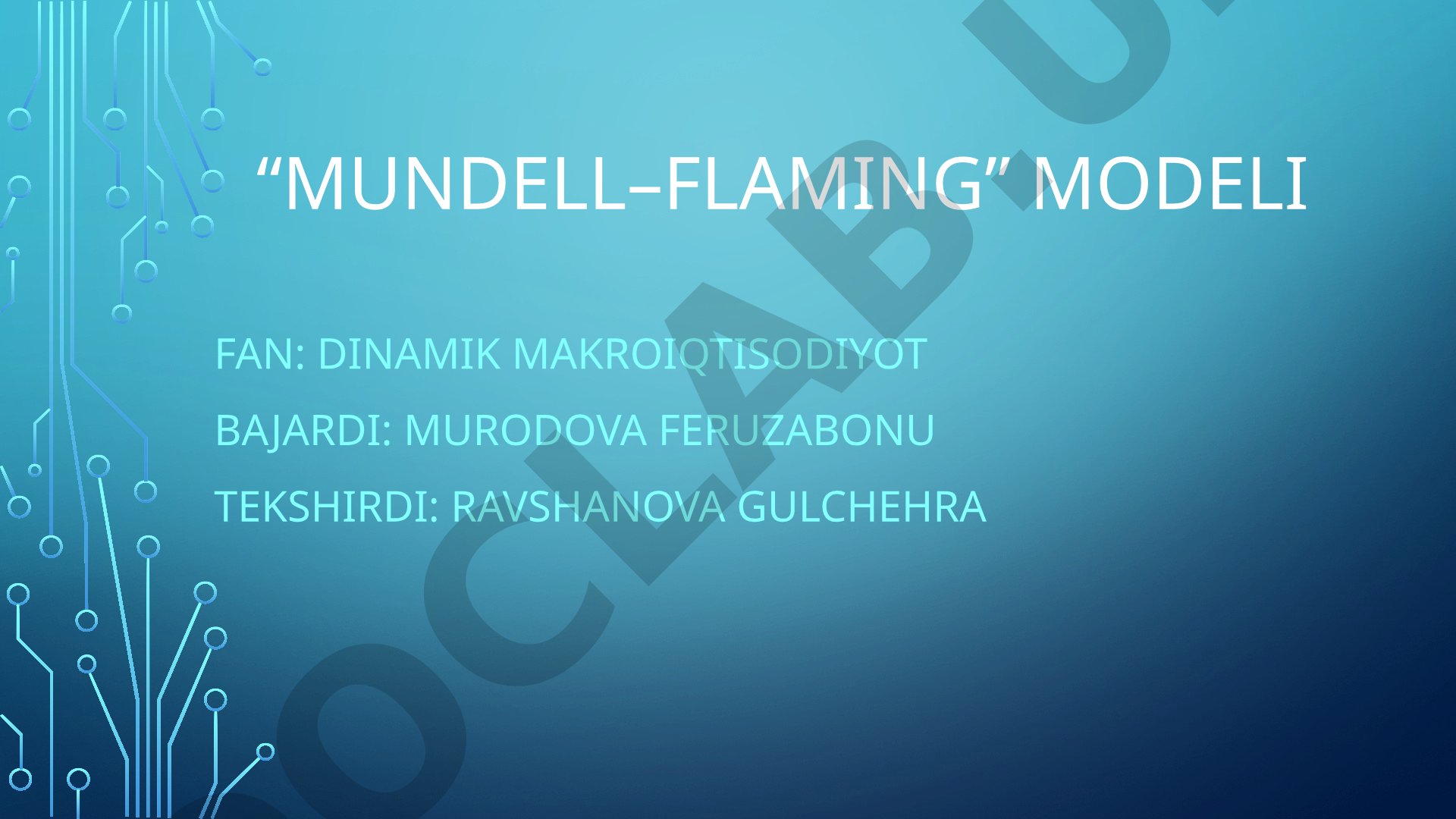 Mundell–FlAming modeli
