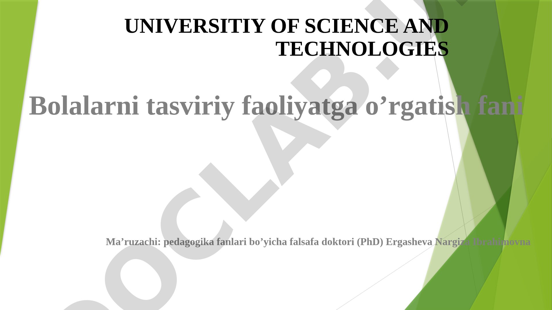 Maktabgacha yoshdagi bolalarni tasviriy qobiliyati va ijodkorligini rivojlantirish