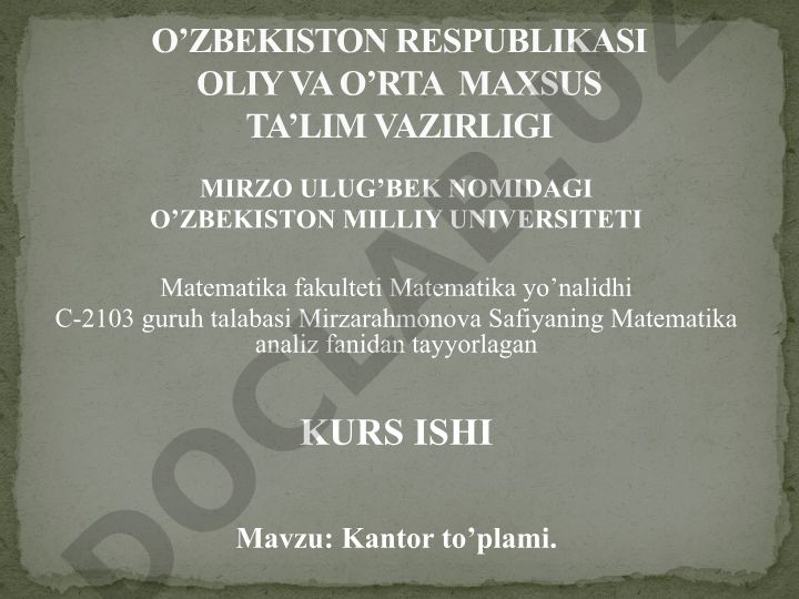 Kantor to'plami