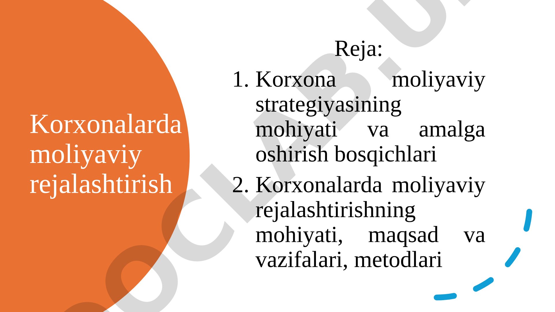 Korxona moliyaviy strategiyasining mohiyati, bosqichlari, maqsad va metodlari yoritilgan