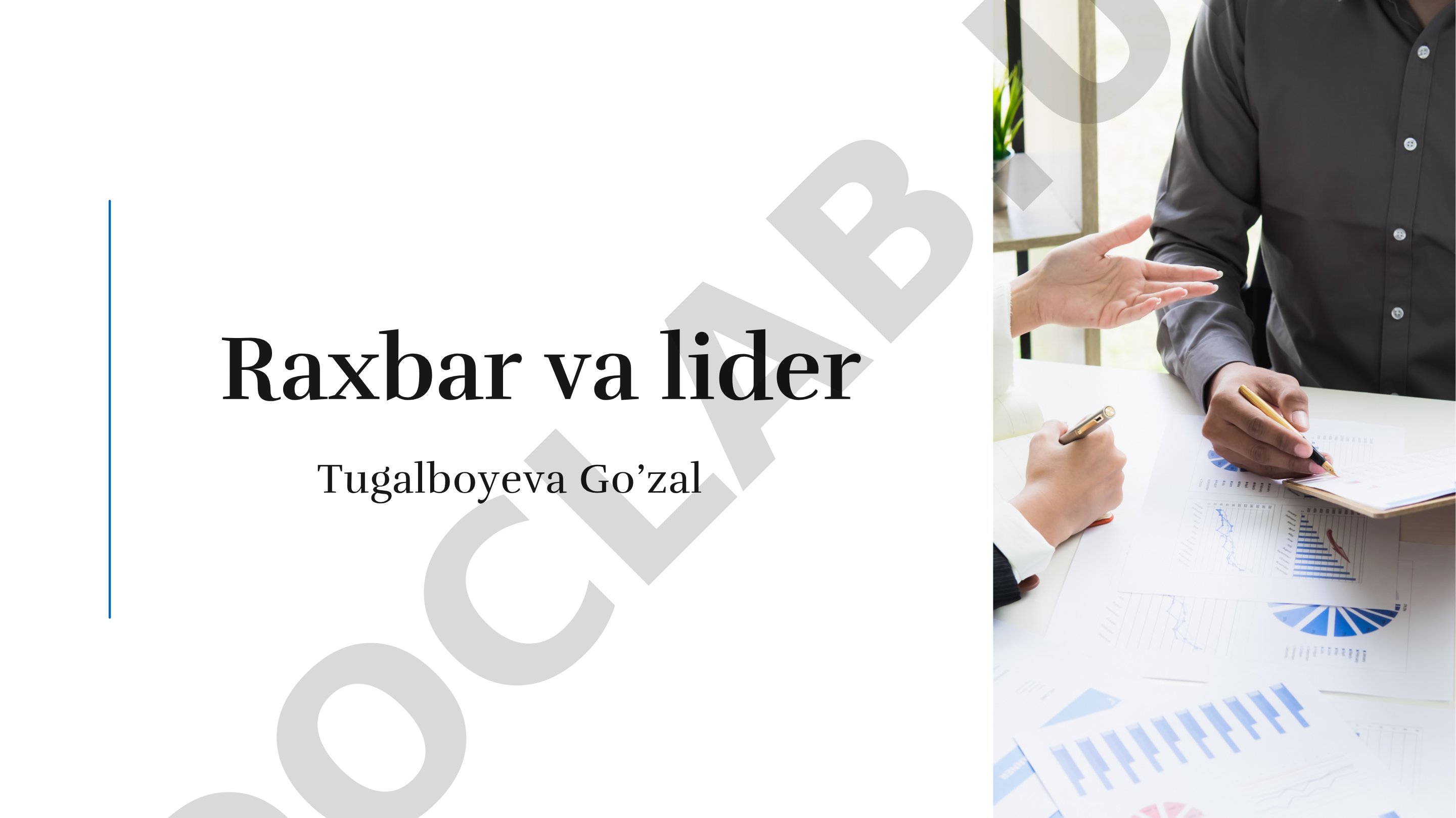 Rahbar va lider test savollari