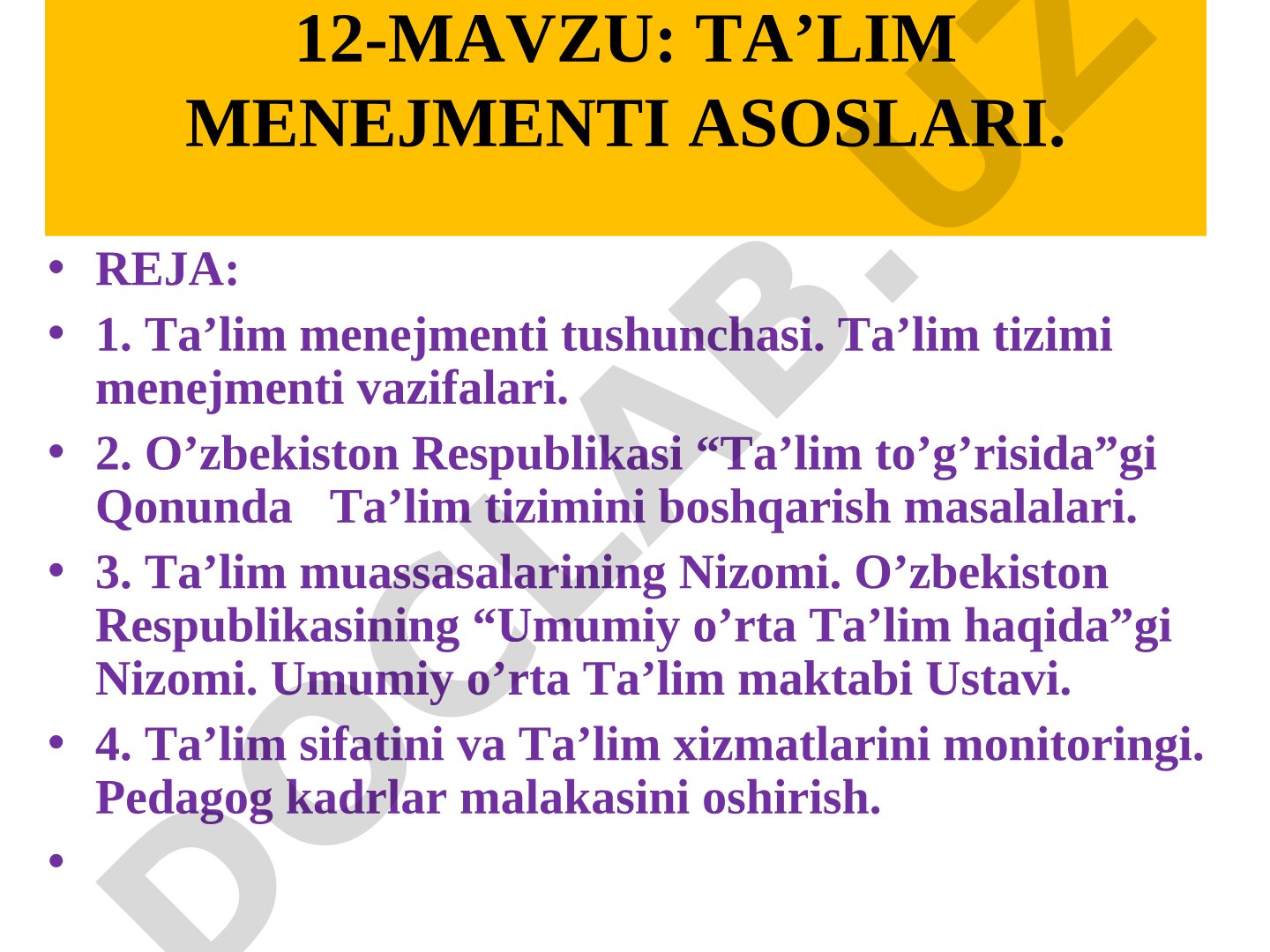 Ta’lim menejmenti asoslari