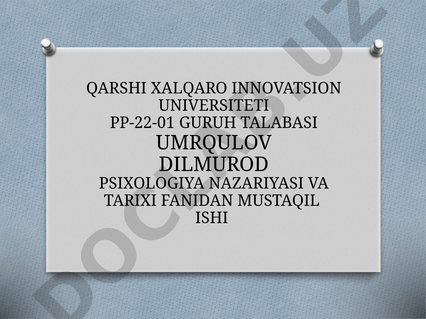 Kasblar va professionalizm mutaxassislikka kirish fanining asosiy tushunchasi sifatida