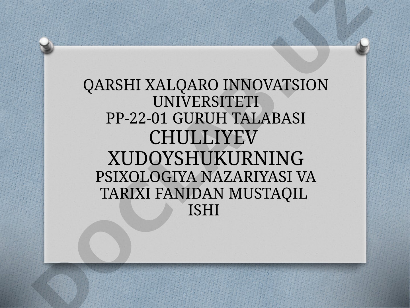 KASBLAR VA PROFESSIONALIZM MUTAXASSISLIKKA KIRISH FANINING ASOSIY TUSHUNCHASI SIFATIDA