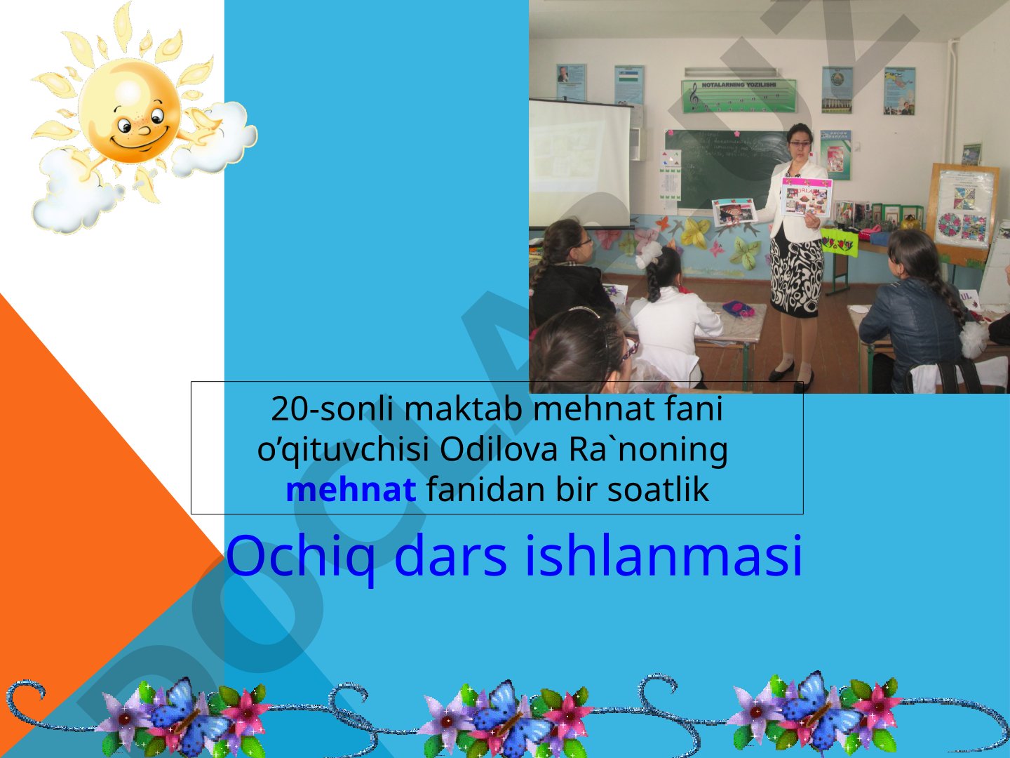 Amaliy mashg`ulot: Qo`lda bajariladigan ishlar uchun asbob va moslamalar