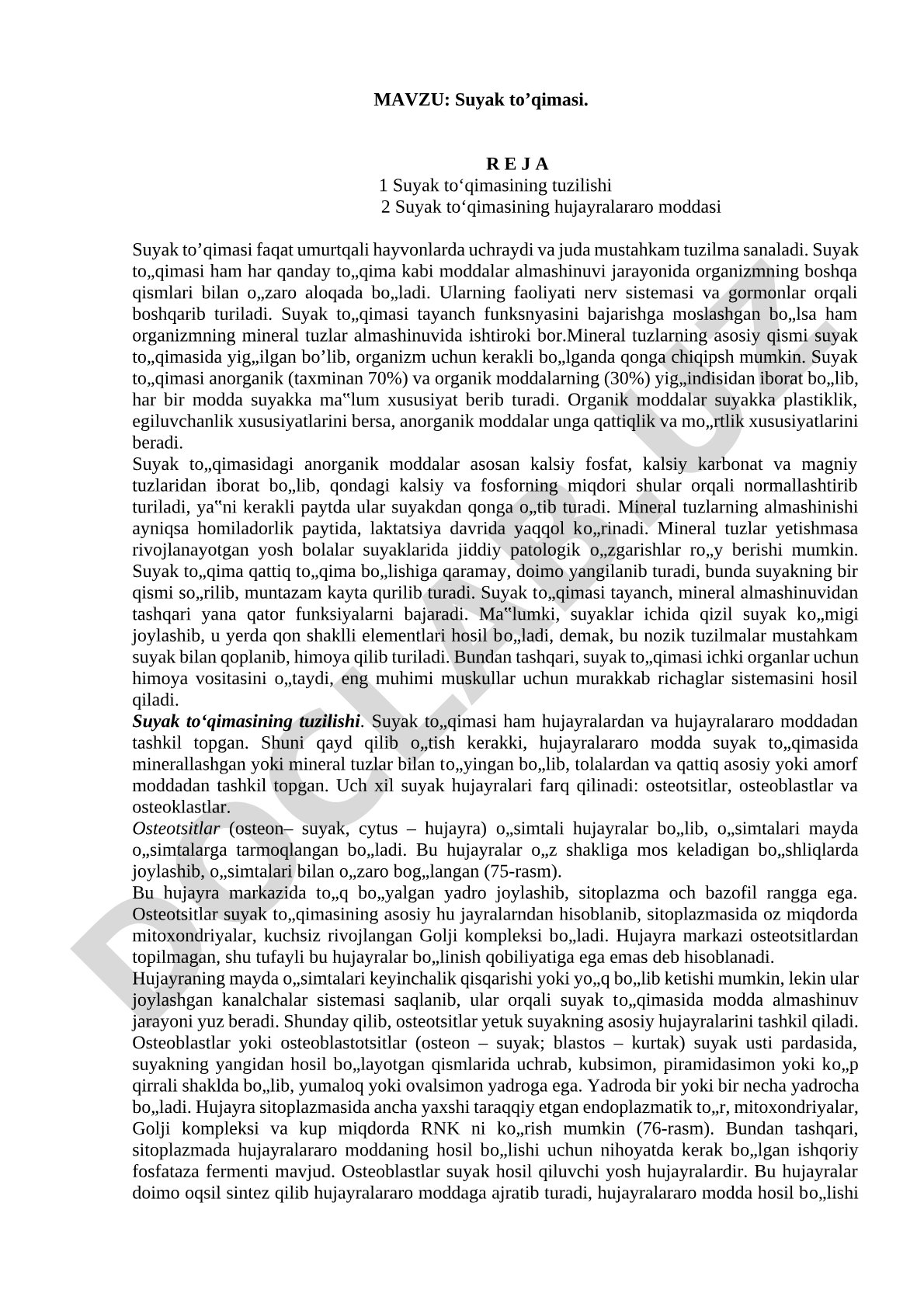 Suyak to’qimasi