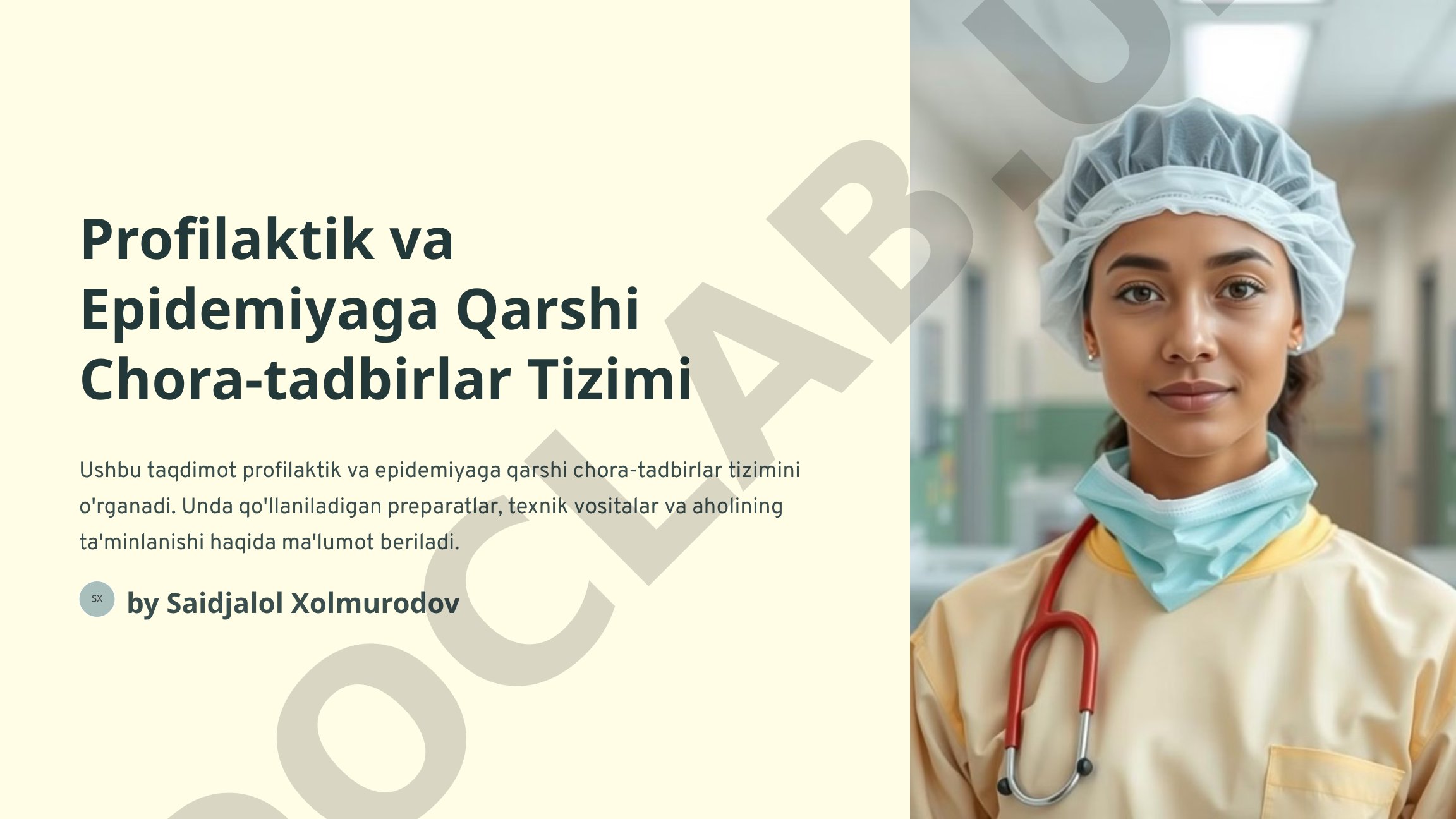 Profilaktik va Epidemiyaga Qarshi Chora-tadbirlar Tizimi