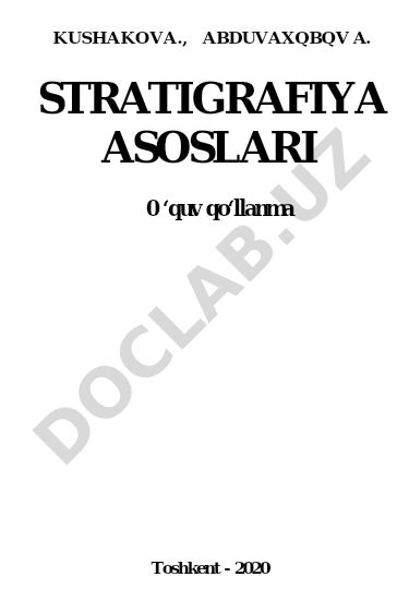 Stratigrafiya asoslari