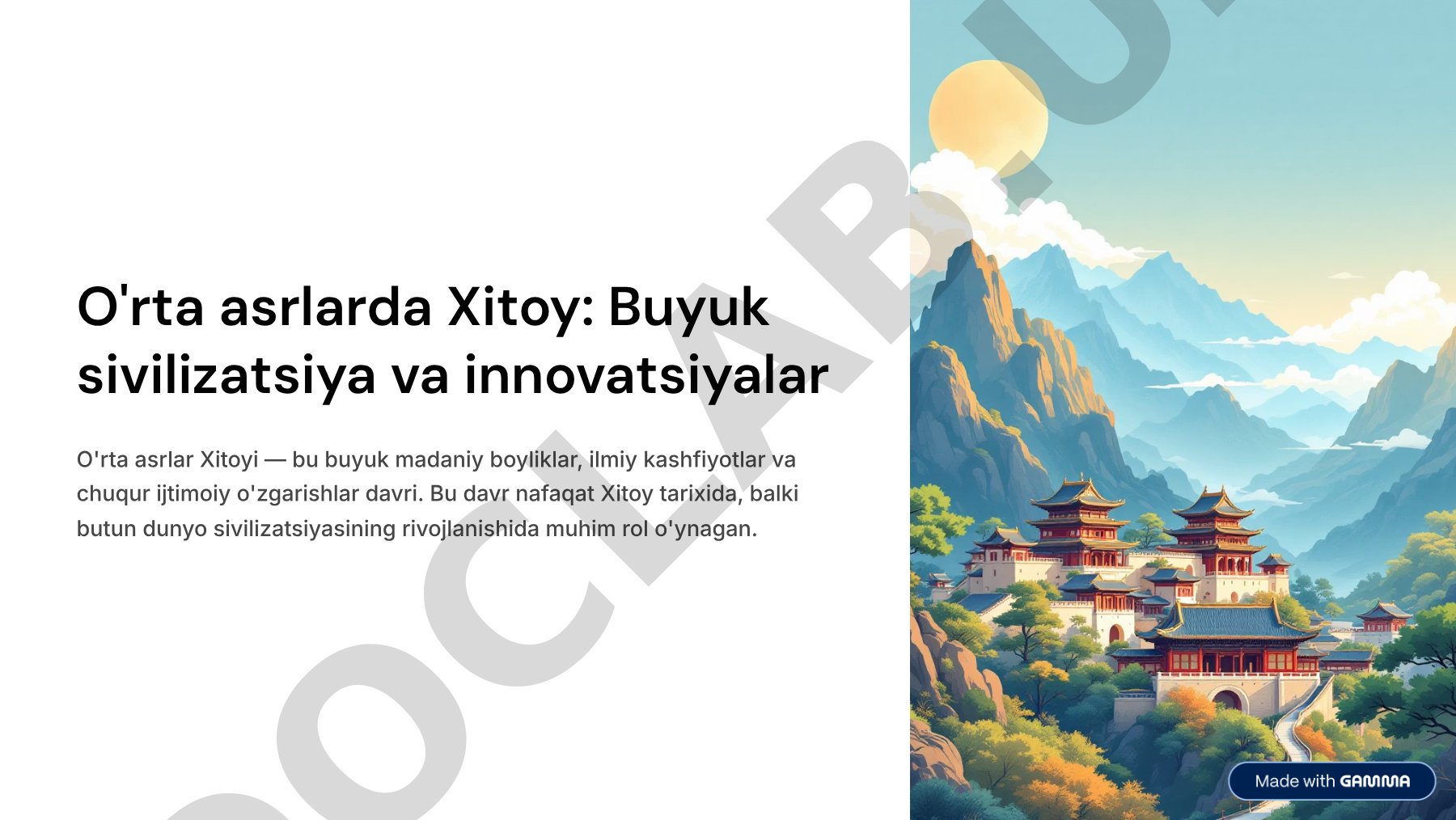 O'rta asrlarda Xitoy: Buyuk sivilizatsiya va innovatsiyalar