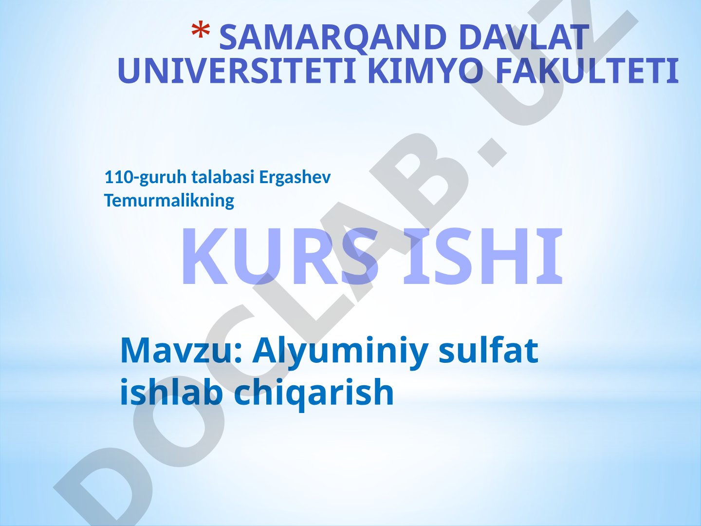 Alyuminiy sulfat ishlab chiqarish