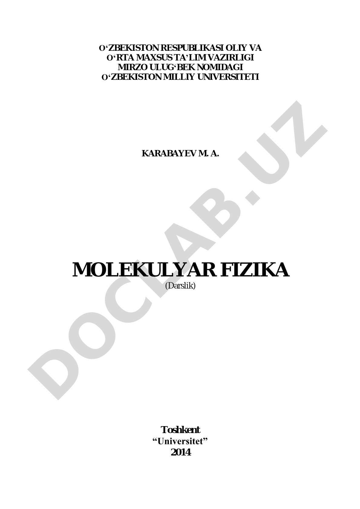 Molekulyar fizika