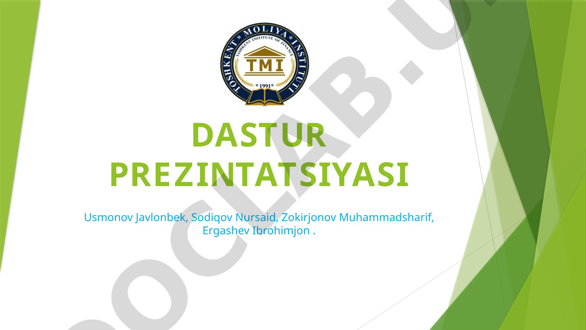 Ma'ruzani tinglab, yozuv shaklida PDF saqlash qurilmasi loyihasi