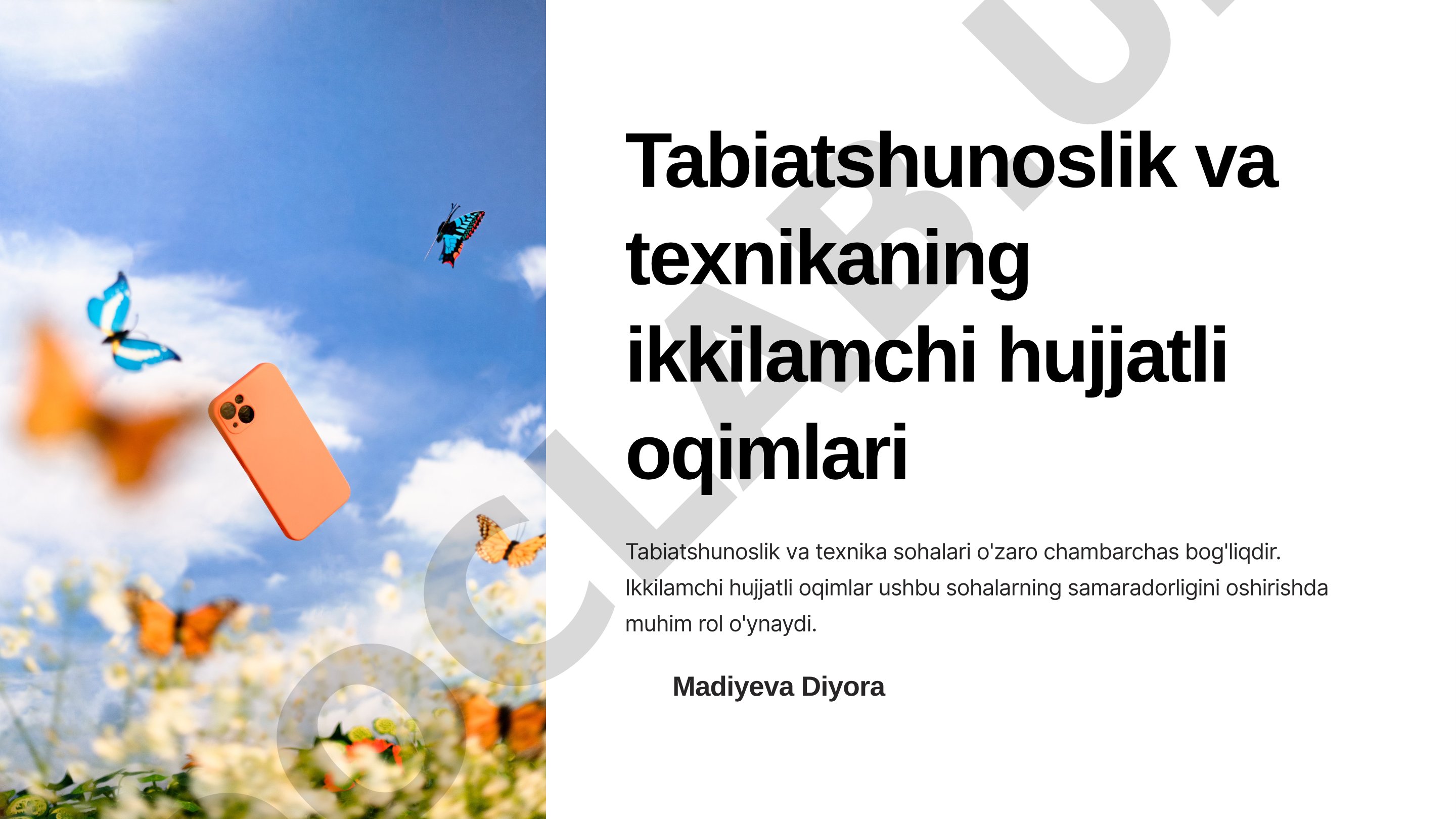 Tabiatshunoslik va texnikaning ikkilamchi hujjatli oqimlari