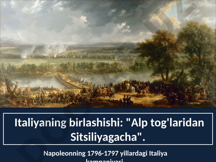 Italiyaning birlashishi: Alp tog'laridan Sitsiliyagacha