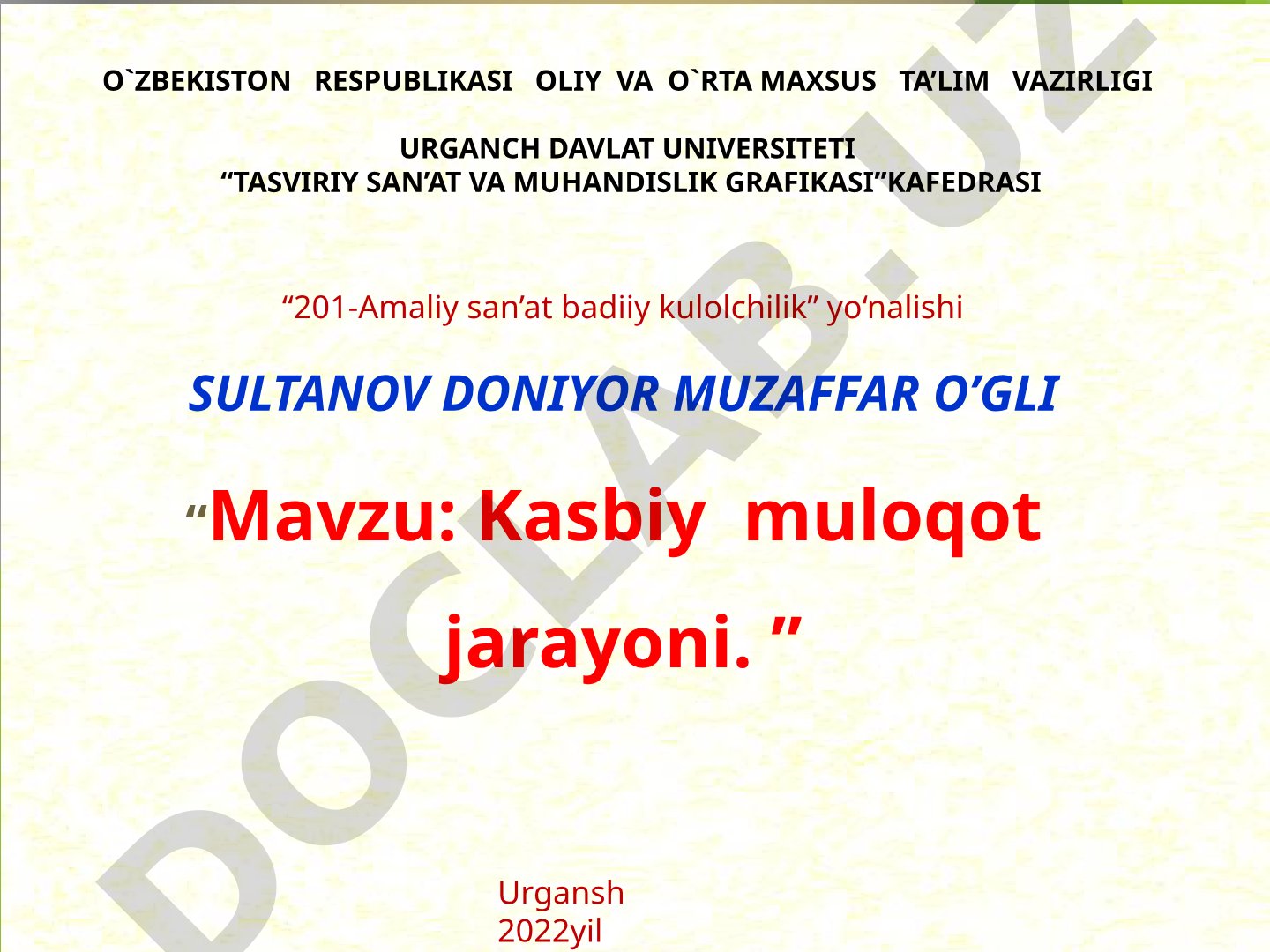 Kasbiy muloqot jarayoni