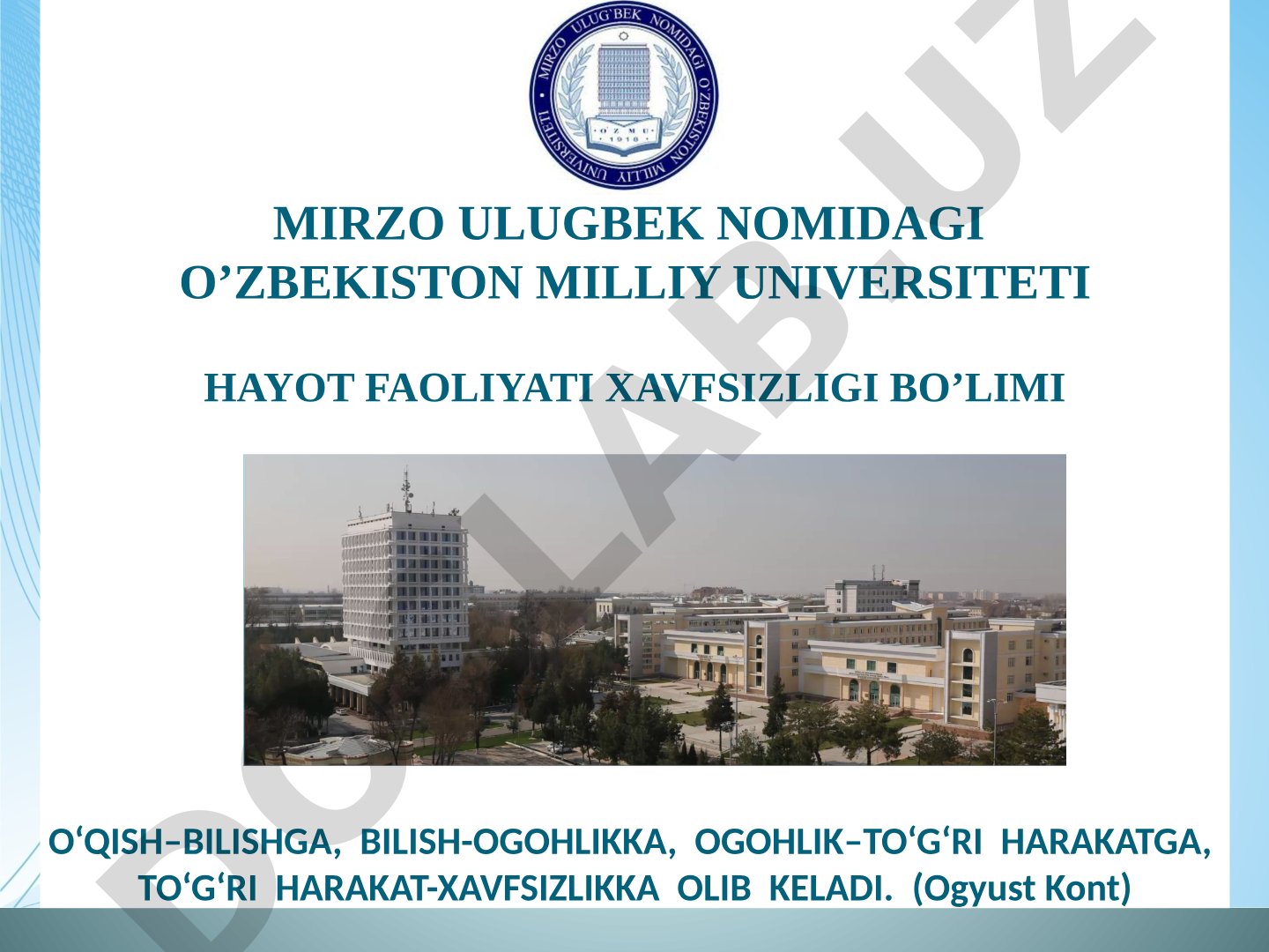 Hayot faoliyati xavfsizligini boshqarish tizimi