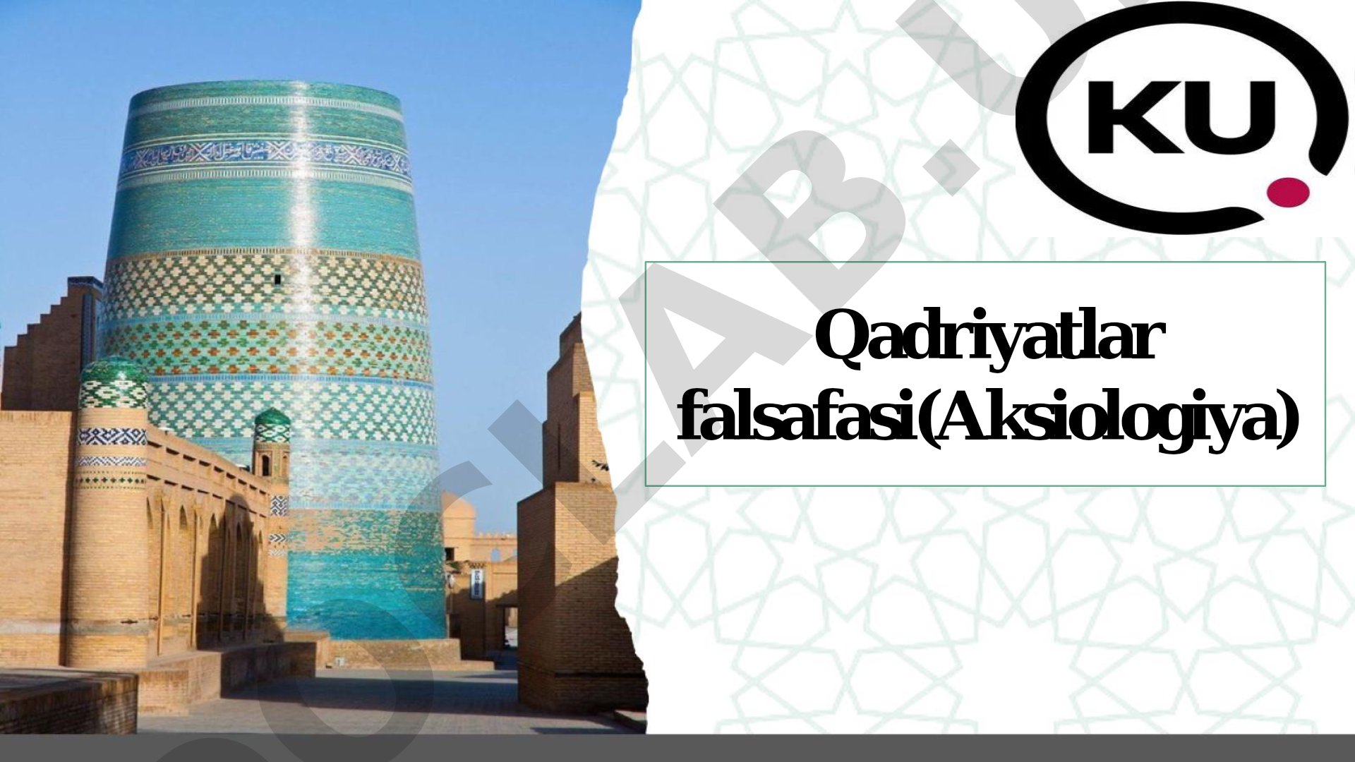 Qadriyatlar falsafasi (Aksiologiya)
