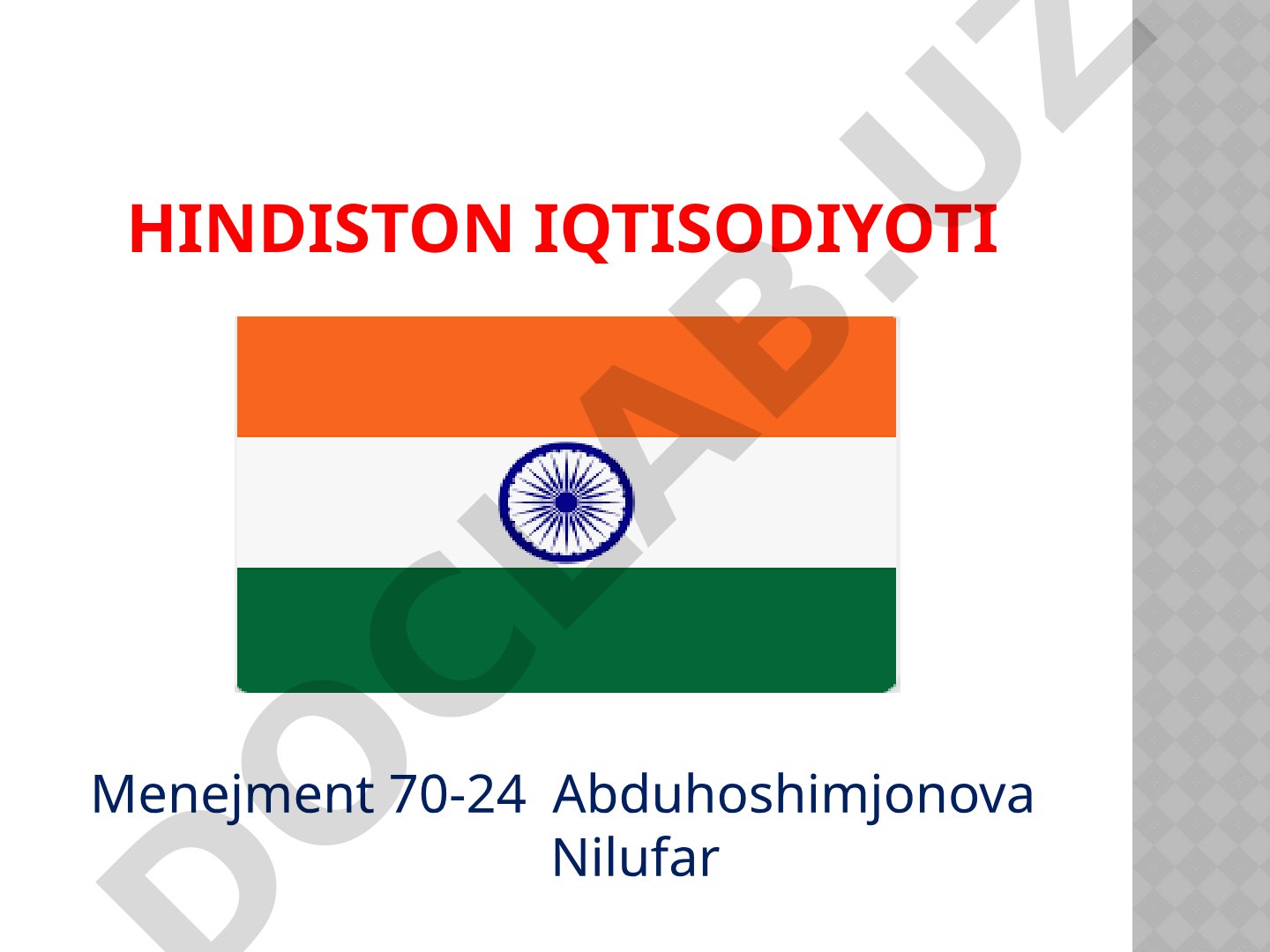 Hindiston Iqtisodiyoti