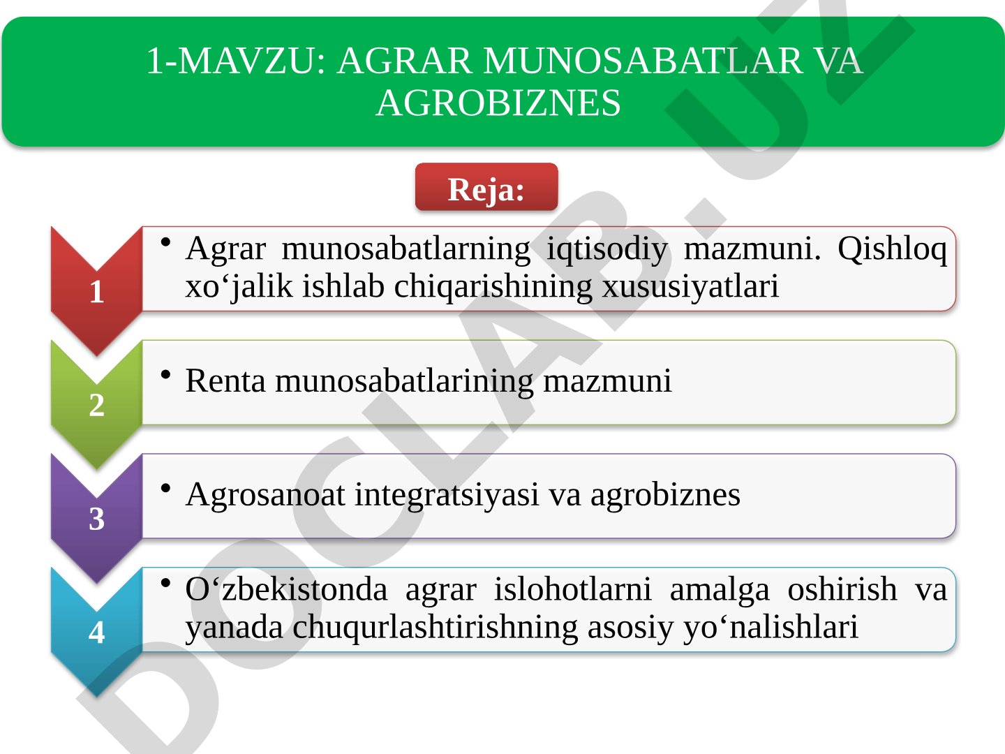 Agrar munosabatlar va agrobiznes