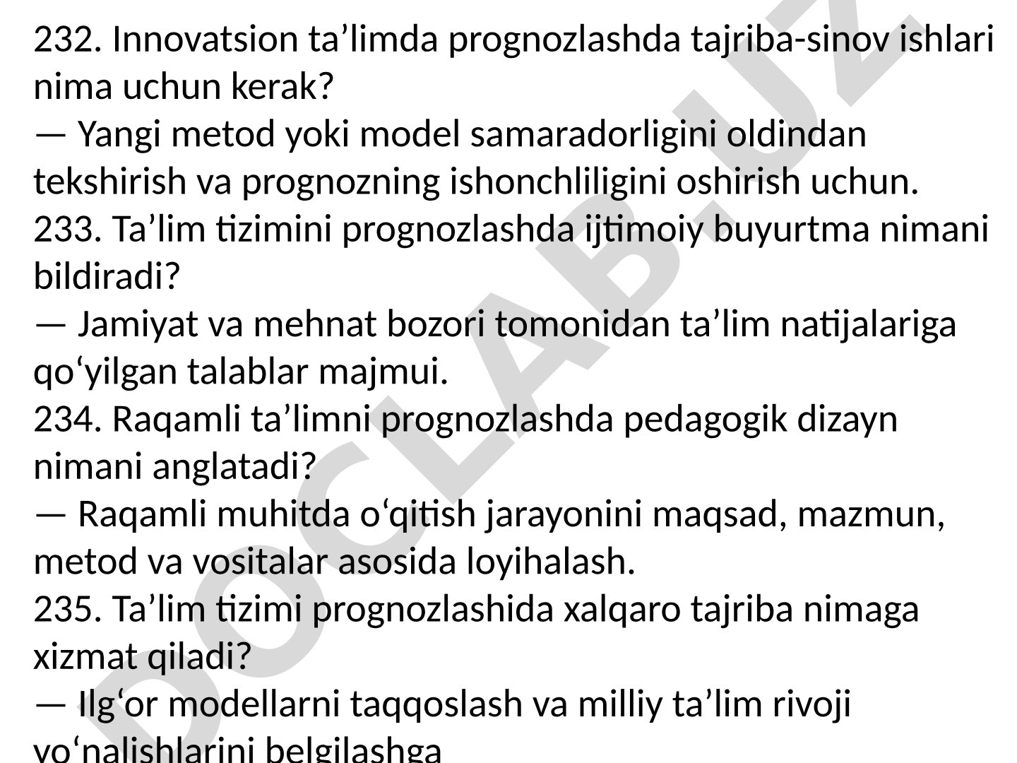 Innovatsion ta'limda prognozlash