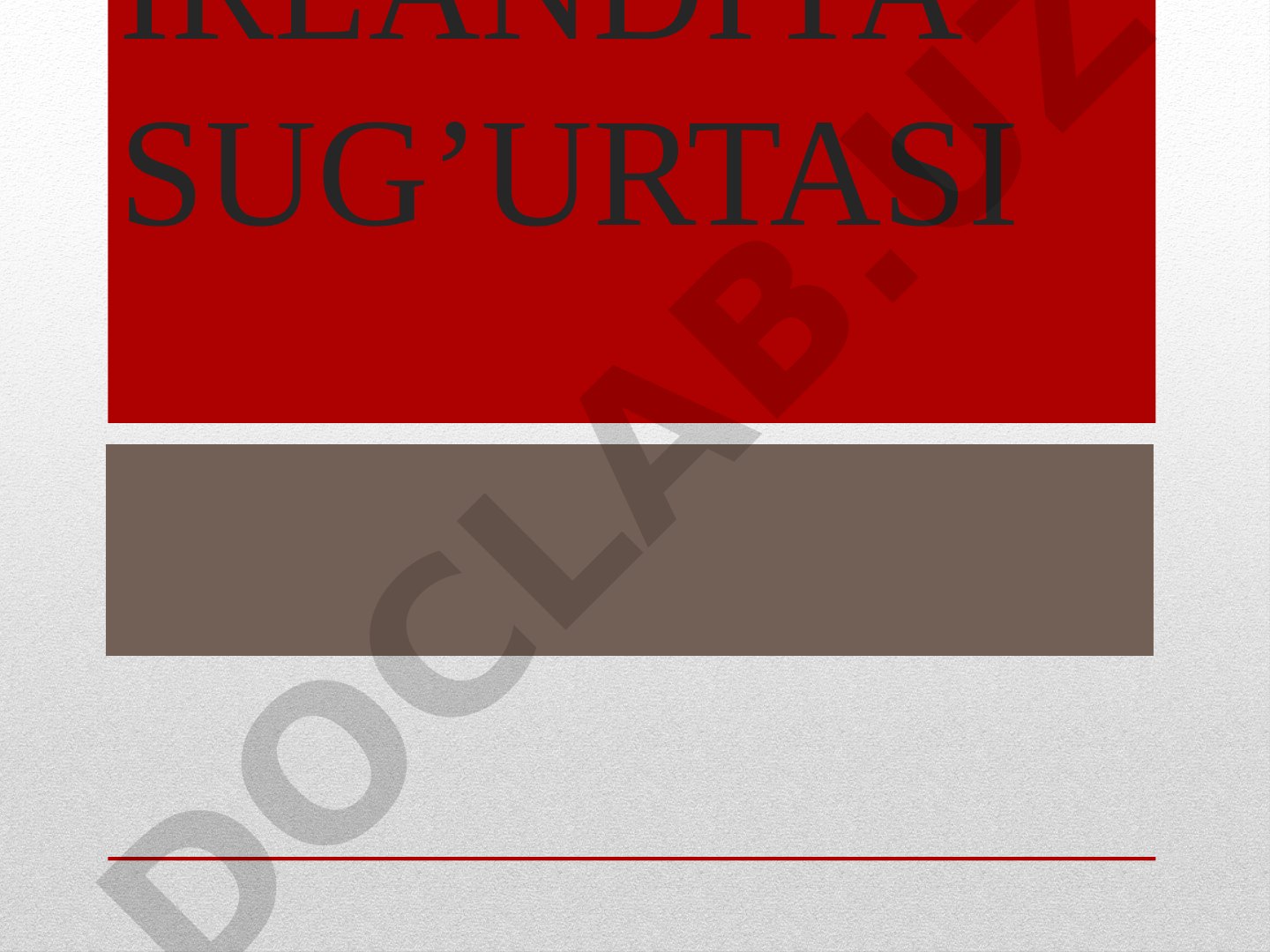 Irlandiya sug'urta kompaniyalari, sug'urta turlari va Aviva hamda Ishonch tahlili