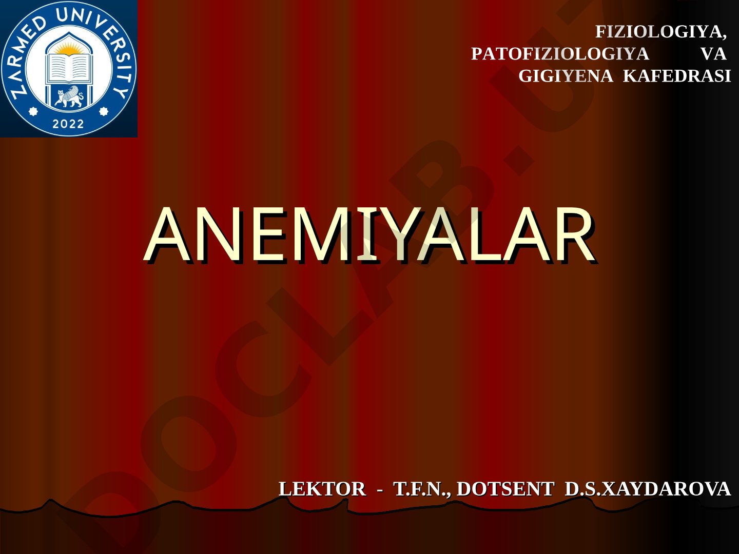 Anemiyalar