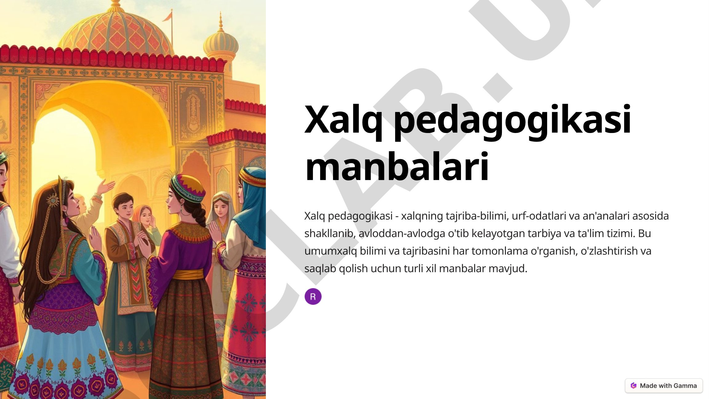 Xalq pedagogikasi manbalari