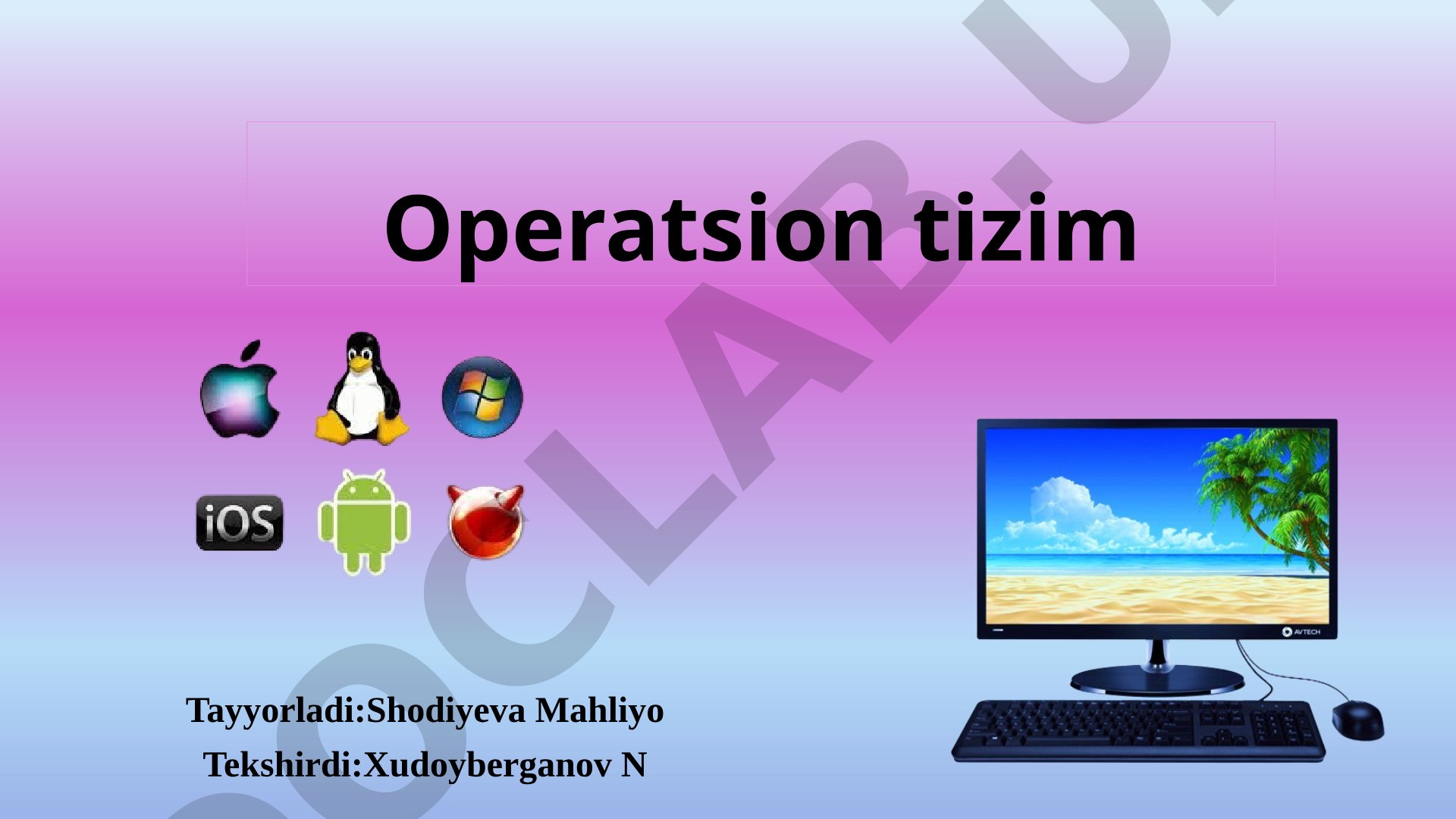 Operatsion tizim, Windows va mobil operatsion tizimlar haqida umumiy ma'lumot