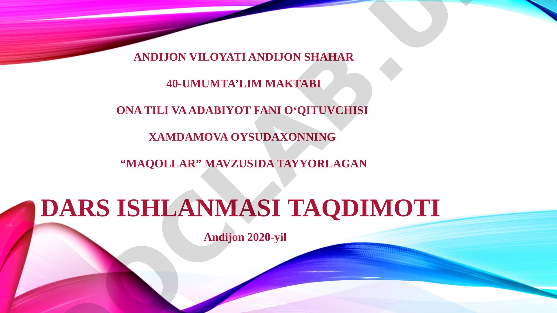 Maqollar (5-sinf)