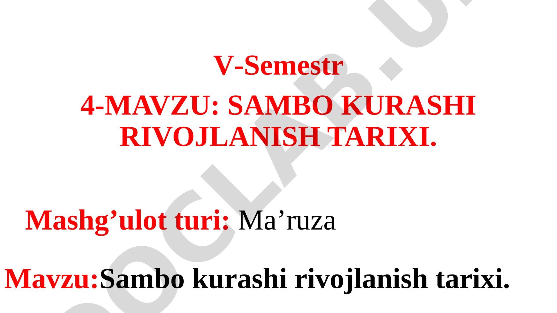Sambo kurashi rivojlanish tarixi