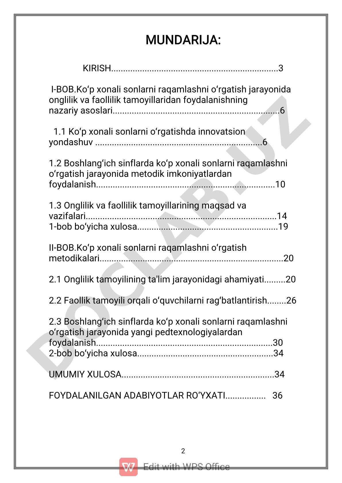 Koʻp xonali sonlarni raqamlashni oʻrgatish jarayonida onglilik va faollilik tamoyili