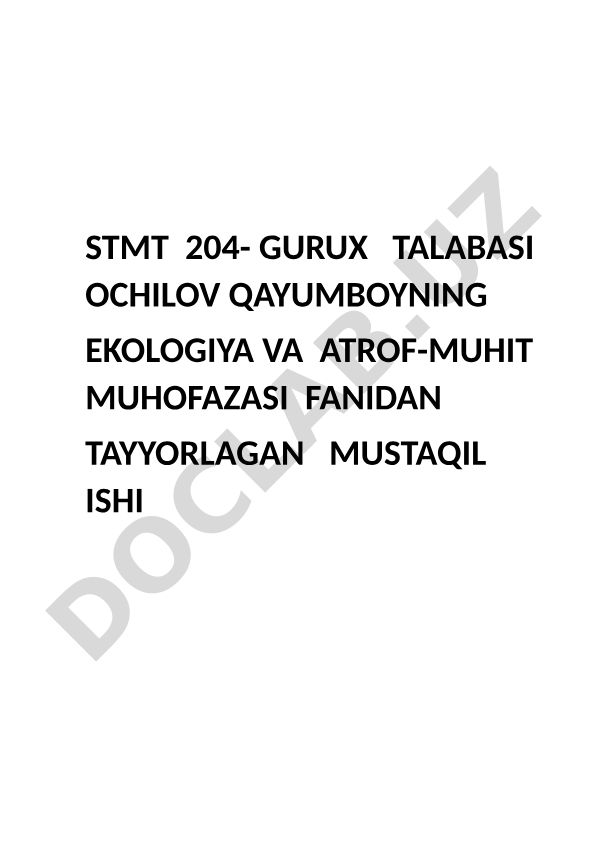 Turkman quloni va marmar churakning ekologik maqomi va tarqalishi