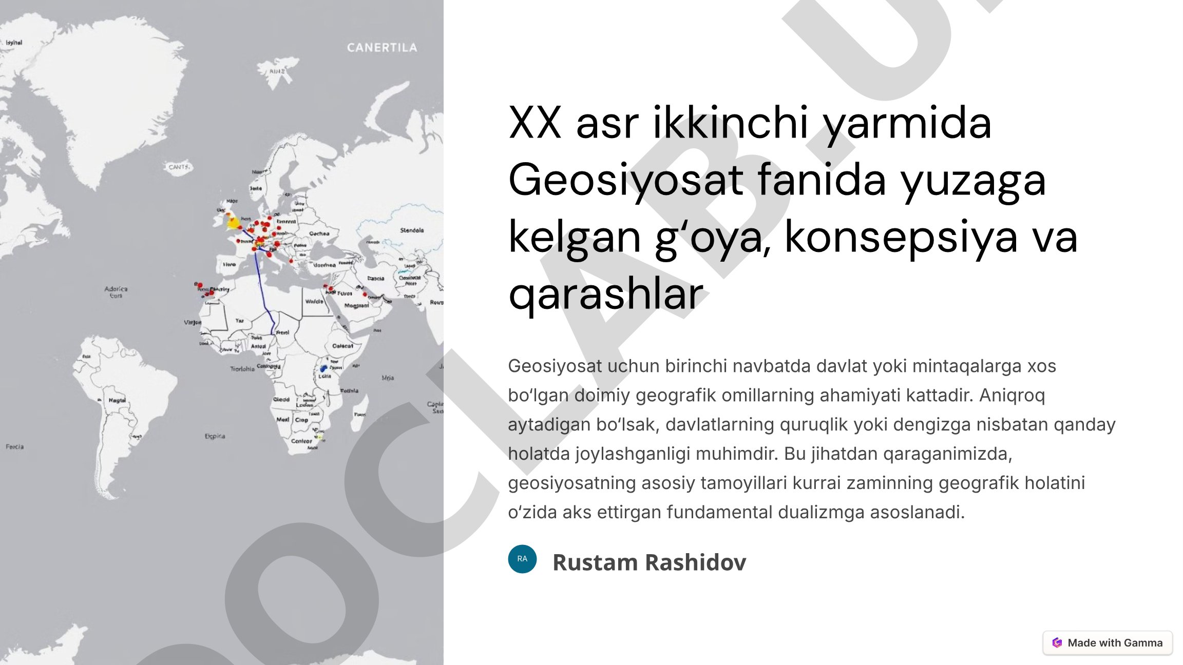 Geosiyosatda fundamental dualizm: Tellurokratiya va Talassokratiya