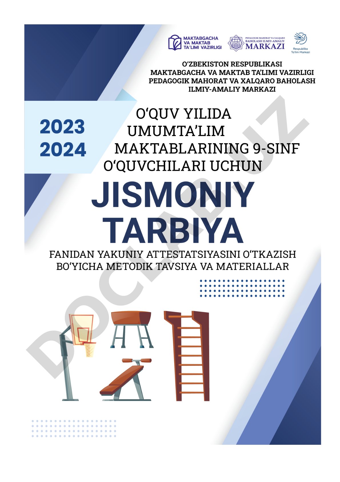 2023-2024-o'quv yilida 9-sinf o'quvchilari uchun jismoniy tarbiya fanidan yakuniy nazorat imtihoni spesifikatsiyasi