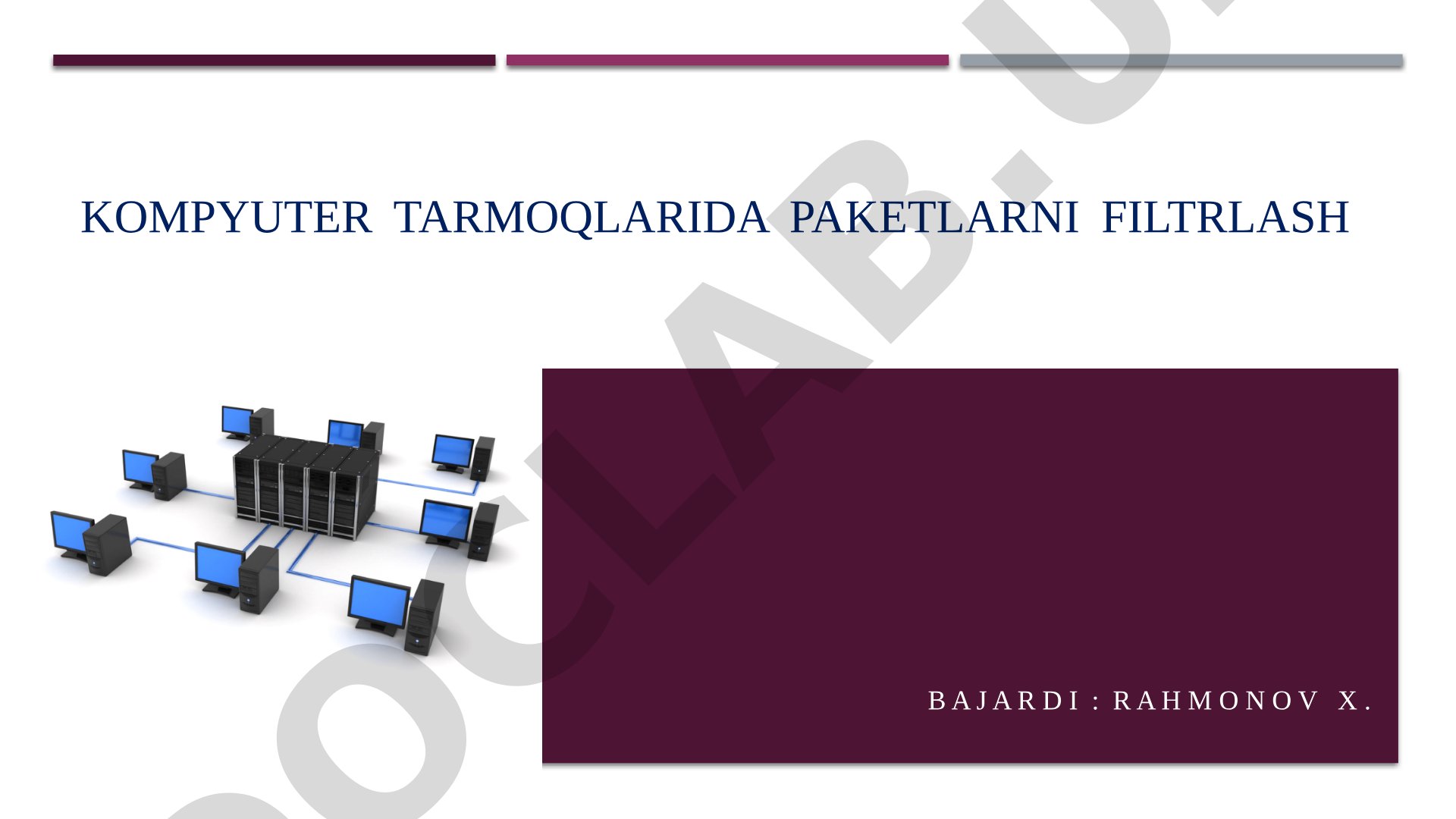 Kompyuter tarmoqlarida paketlarni filtrlash