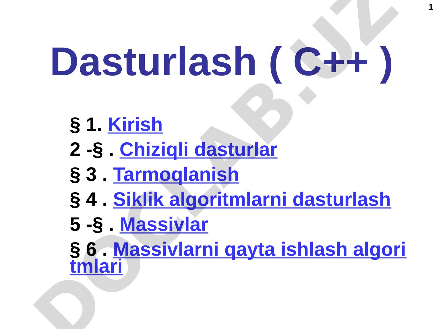 Dasturlash (C++)