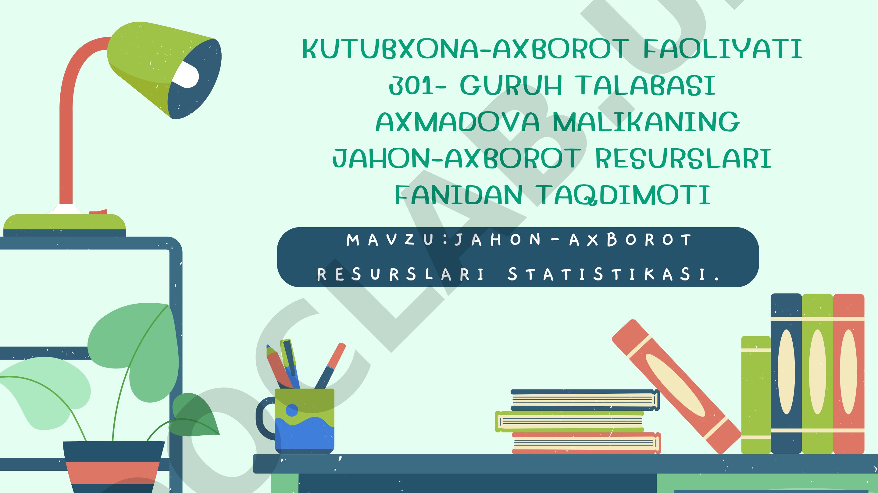 Жаҳон-ахборот ресурслари статистикаси