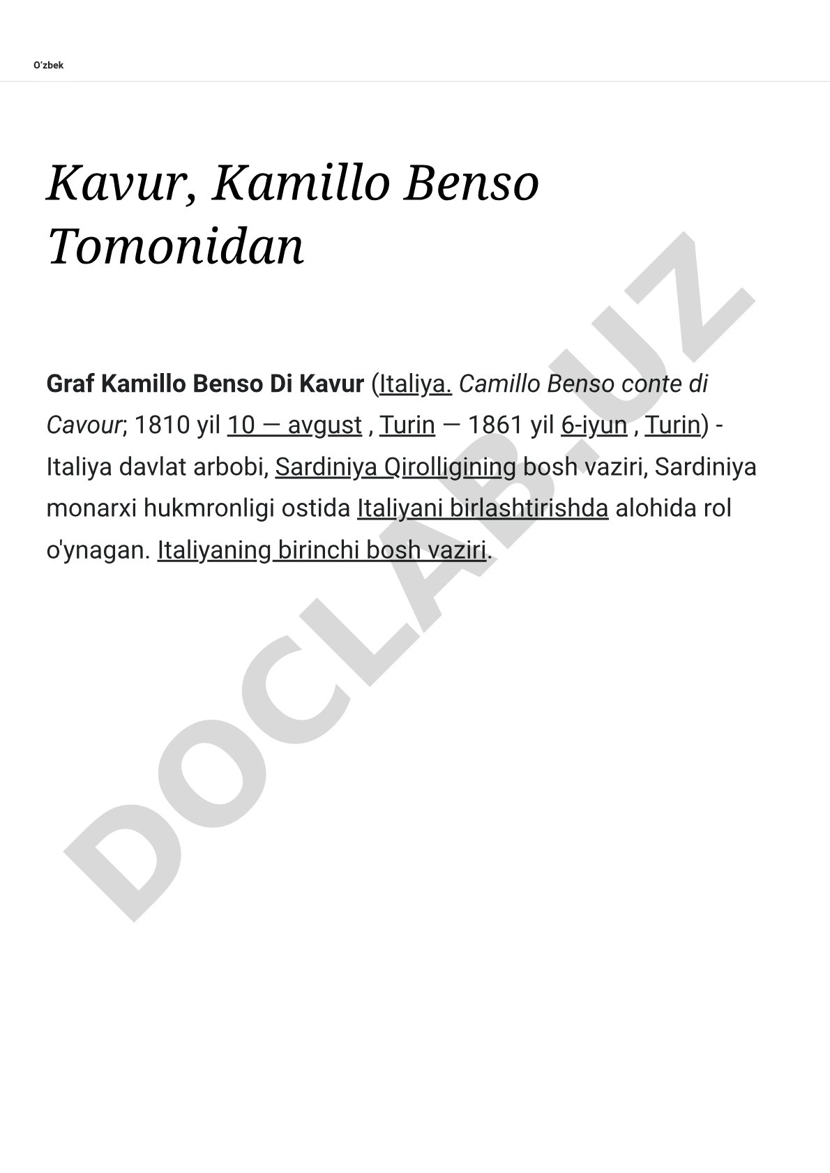 Kamillo Benso Di Kavur