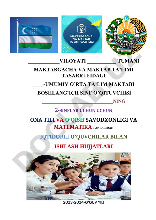 Iqtidorli o'quvchilar bilan ishlash tizimi va metodikasi