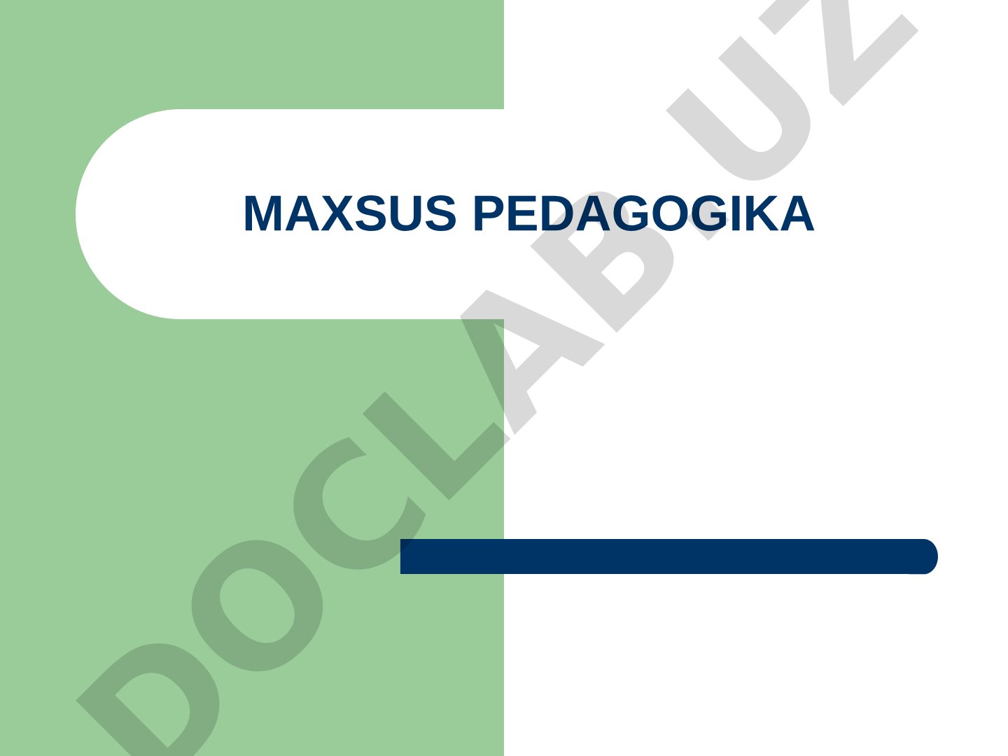 Maxsus pedagogikaning asosiy tushunchalari, atamalari