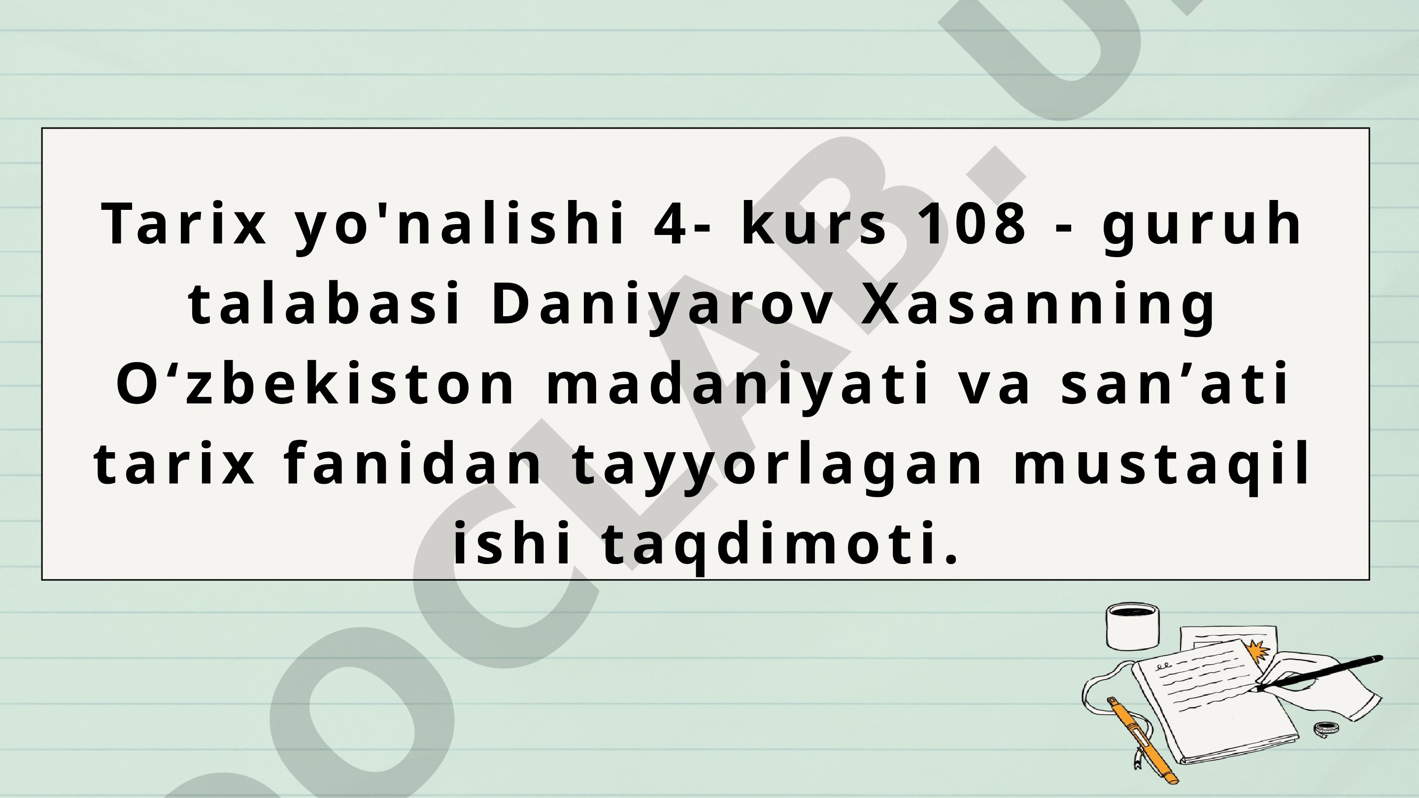 Maqom san'atining paydo bo'lishi, rivojlanishi va Shashmaqom haqida