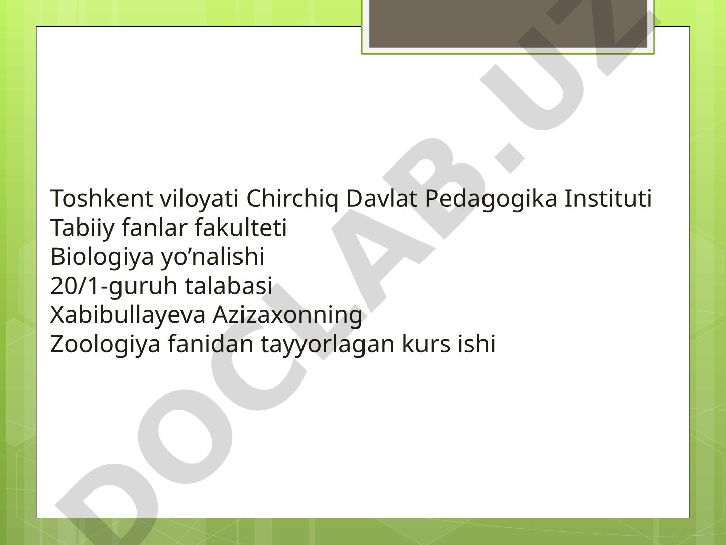 Qushlarning nasliga g'amxo'rlik qilishi